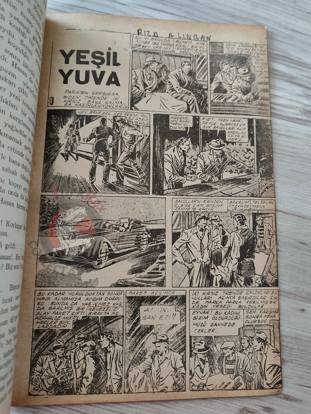 1001 Roman 1944 The Green Nest Turkish Comic Mag Turkey