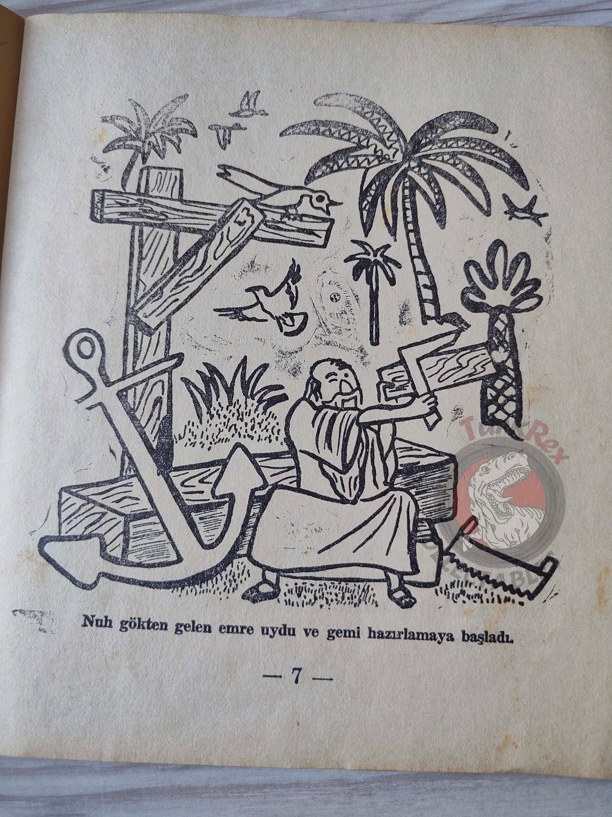 Noah’s Ark Genesis 1960s Turkish Book Turkey Illustrated Thumbelina