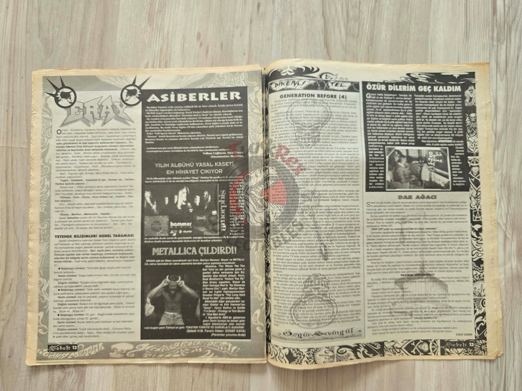 Şebek Fanzine 1997 Lemmy Kilmister Motorhead Turkish Mag Turkey Amorphis Metallica