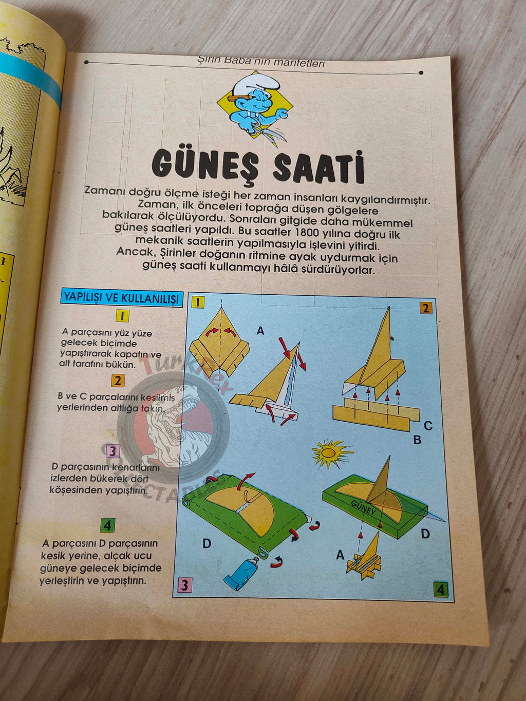 The Smurfs #19 1996 Turkish Comic Magazine Turkey Schtroumpf Pierrot et la lampe