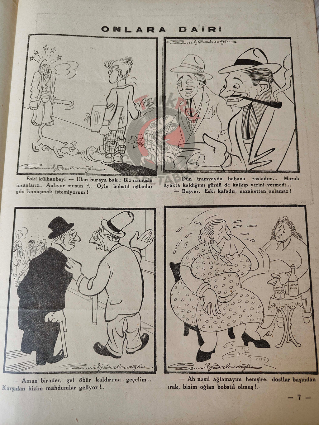 Akbaba 1944 Humor Magazine Turkish Turkey Franklin D. Roosevelt Japan WW2 era Germany