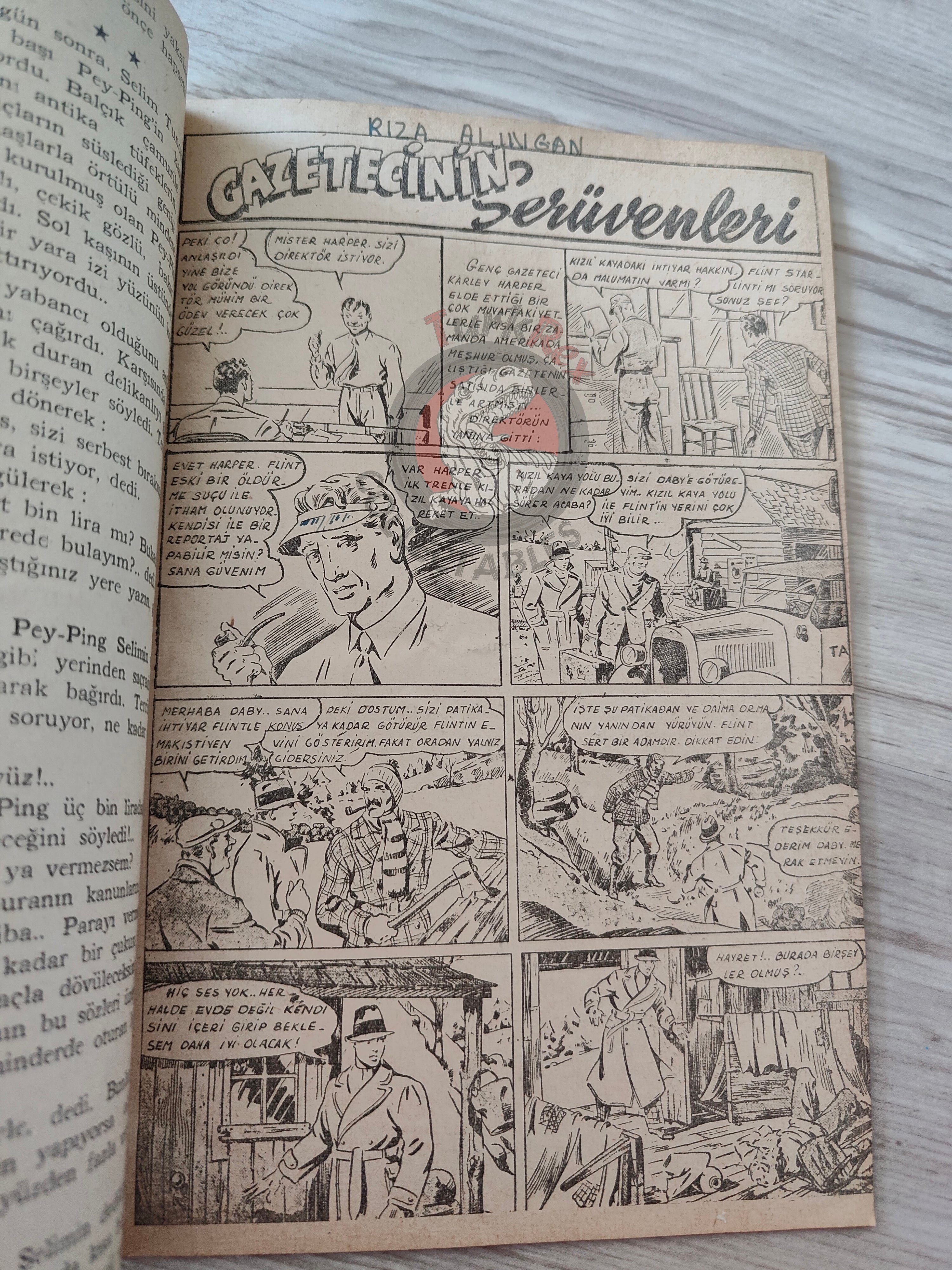 1001 Roman 1944 Adventures of the Journalist Turkish Comic Mag Turkey