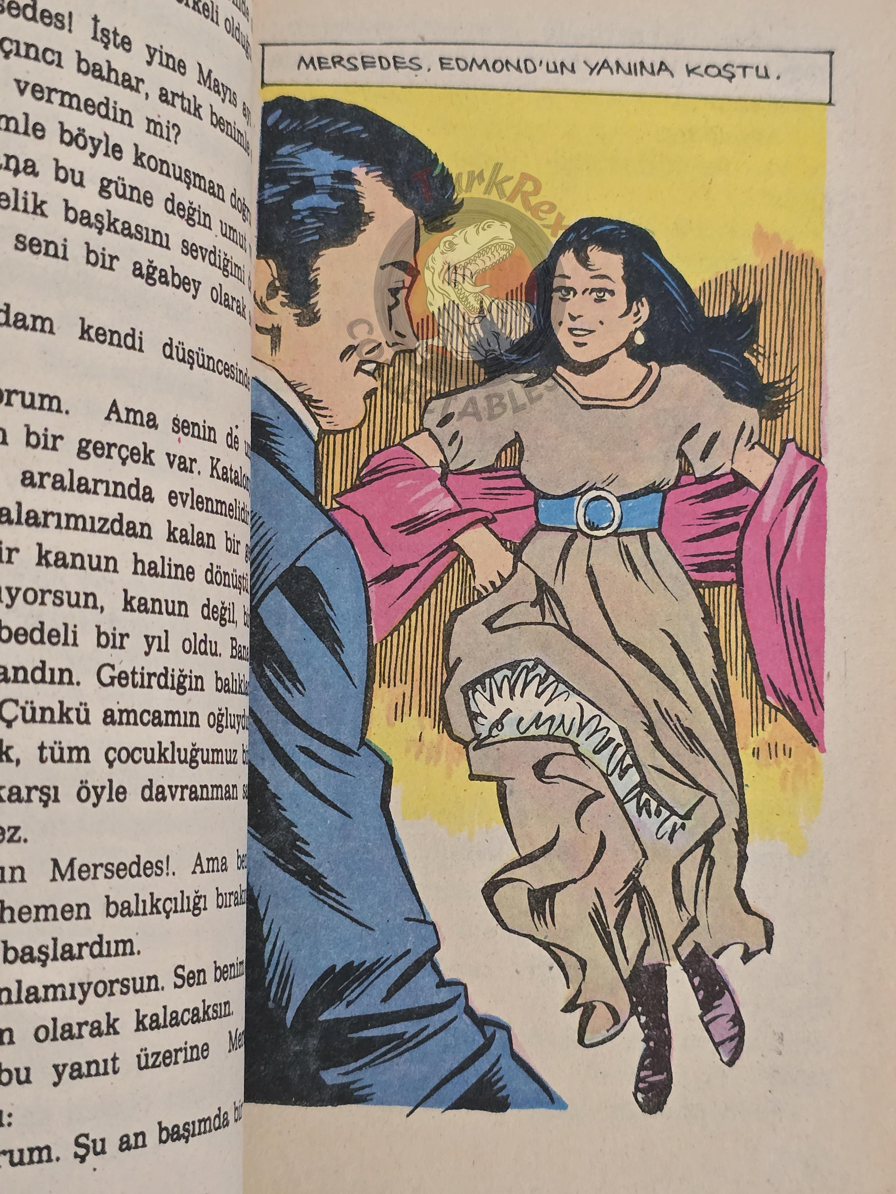 Alexandre Dumas – The Count of Monte Cristo 1980s Turkish Book Turkey Illustrated