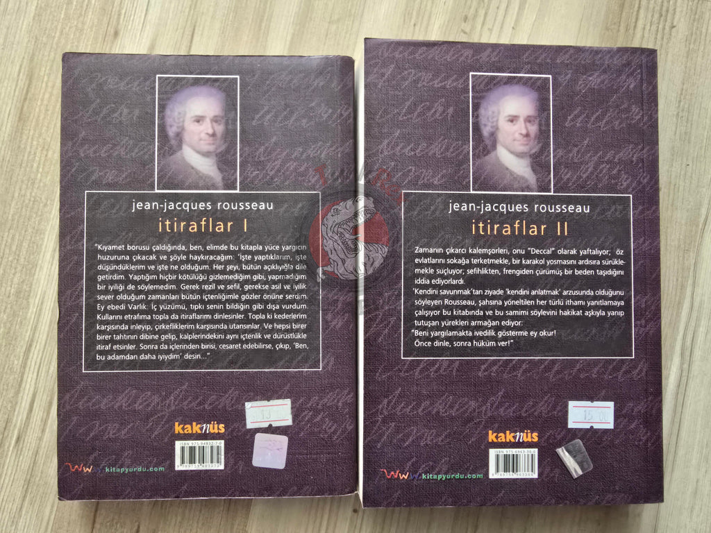 Jean-Jacques Rousseau – The Confessions 2000 Turkish Book Turkey