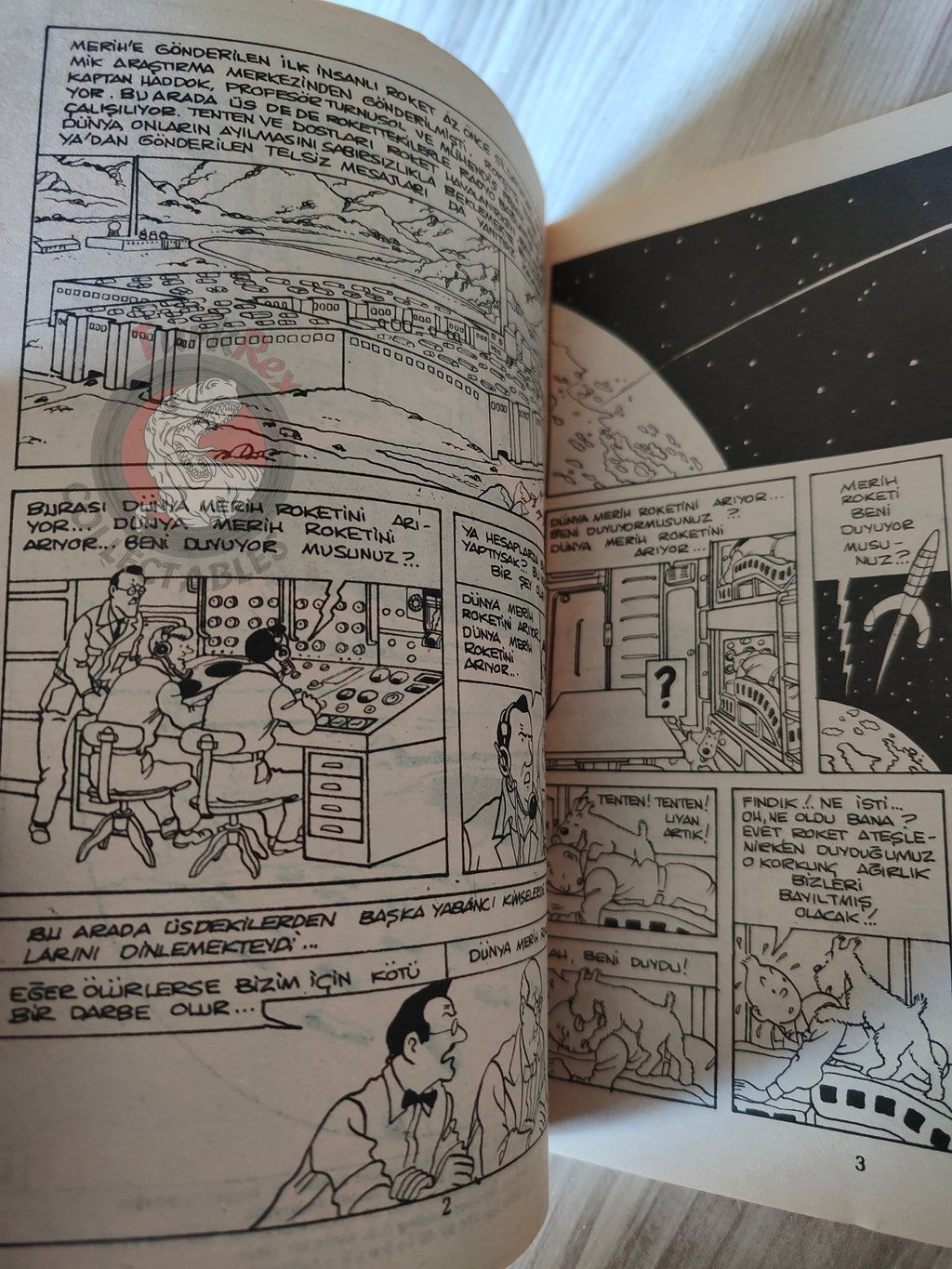 Tintin – Explorers on the Moon mid 1980s Turkish Edition Comic Turkey 1