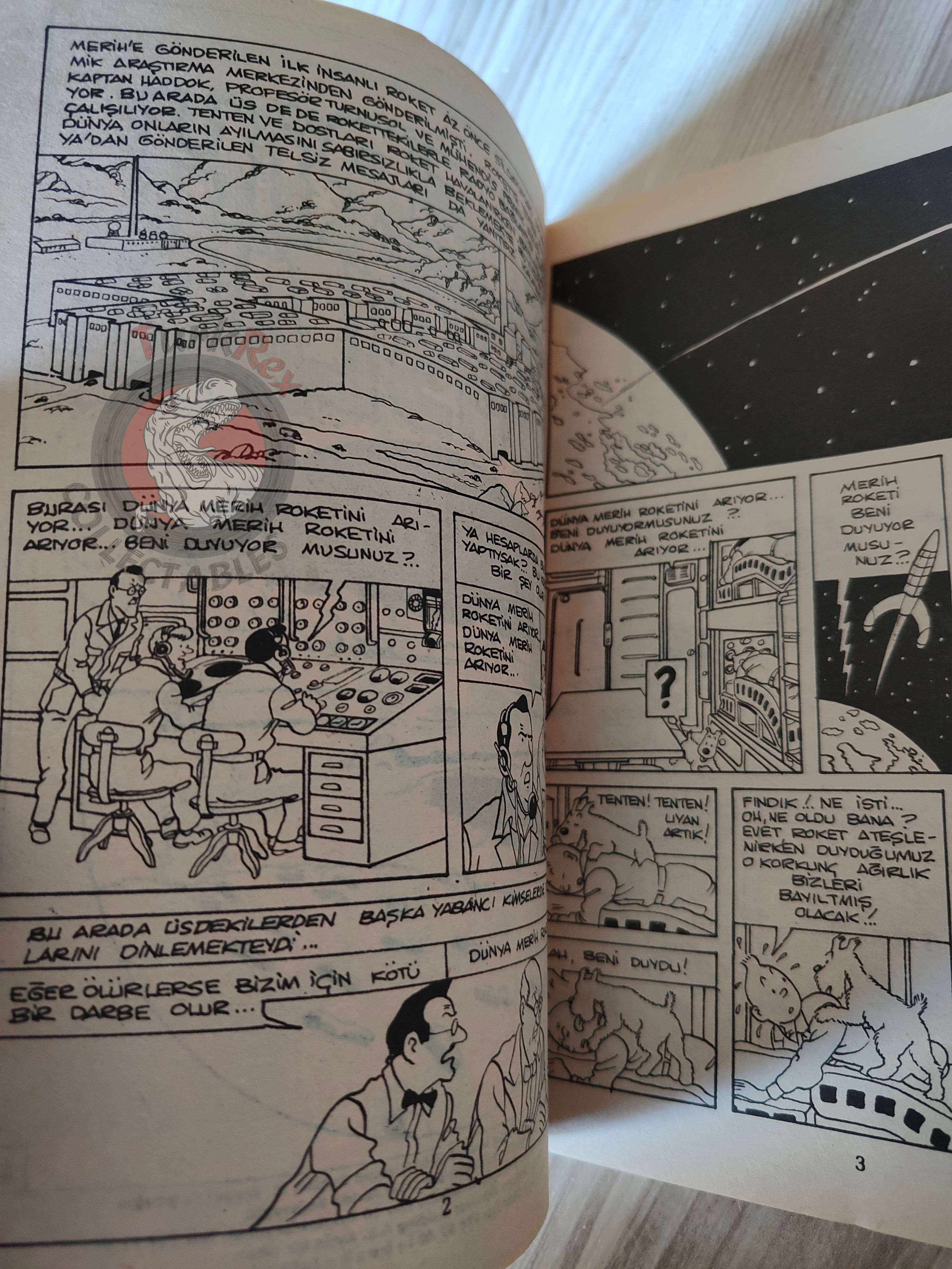 Tintin – Explorers on the Moon mid 1980s Turkish Edition Comic Turkey 1