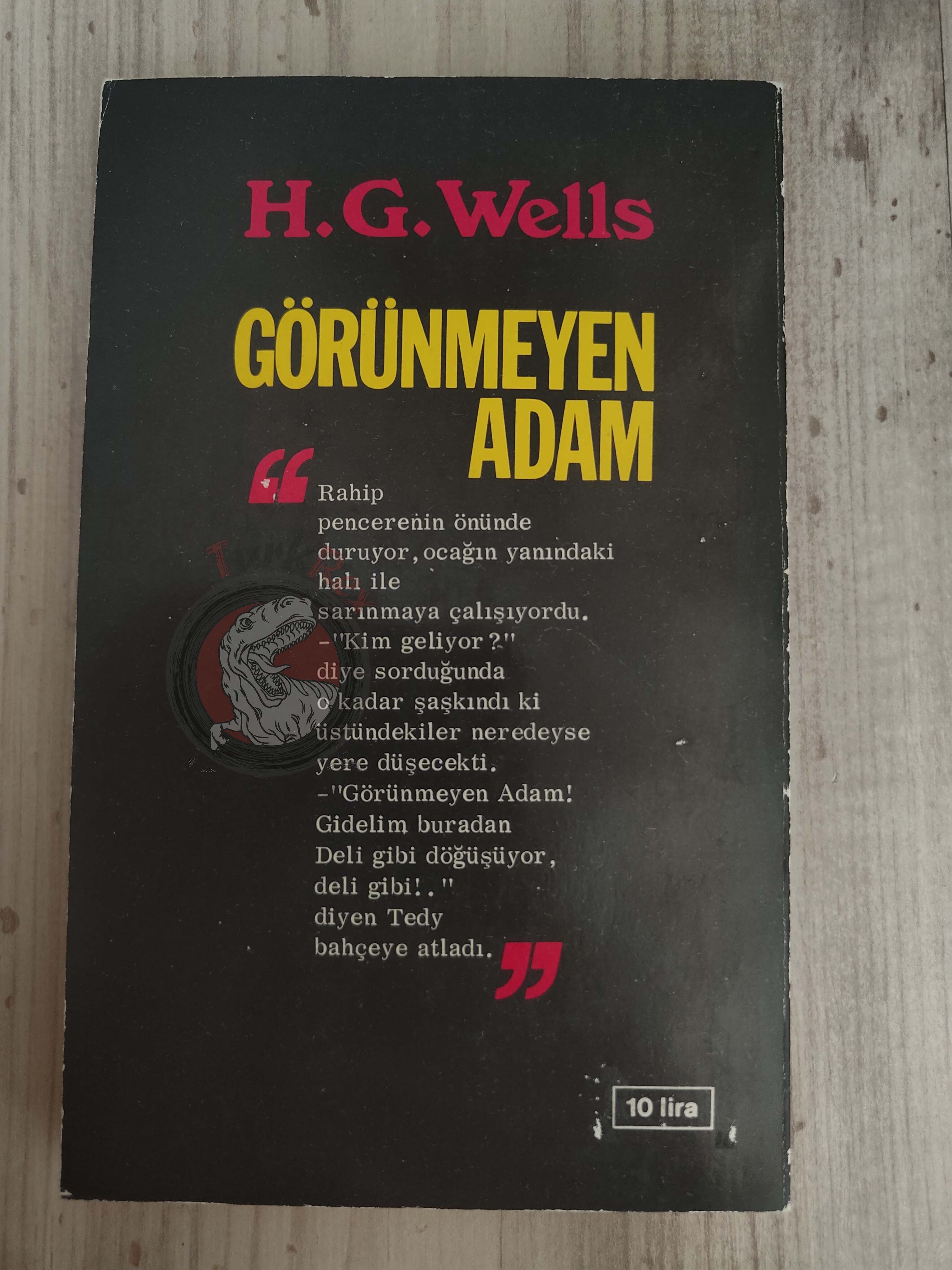 H. G. Wells – The Invisible Man 1972 Turkish Book Turkey