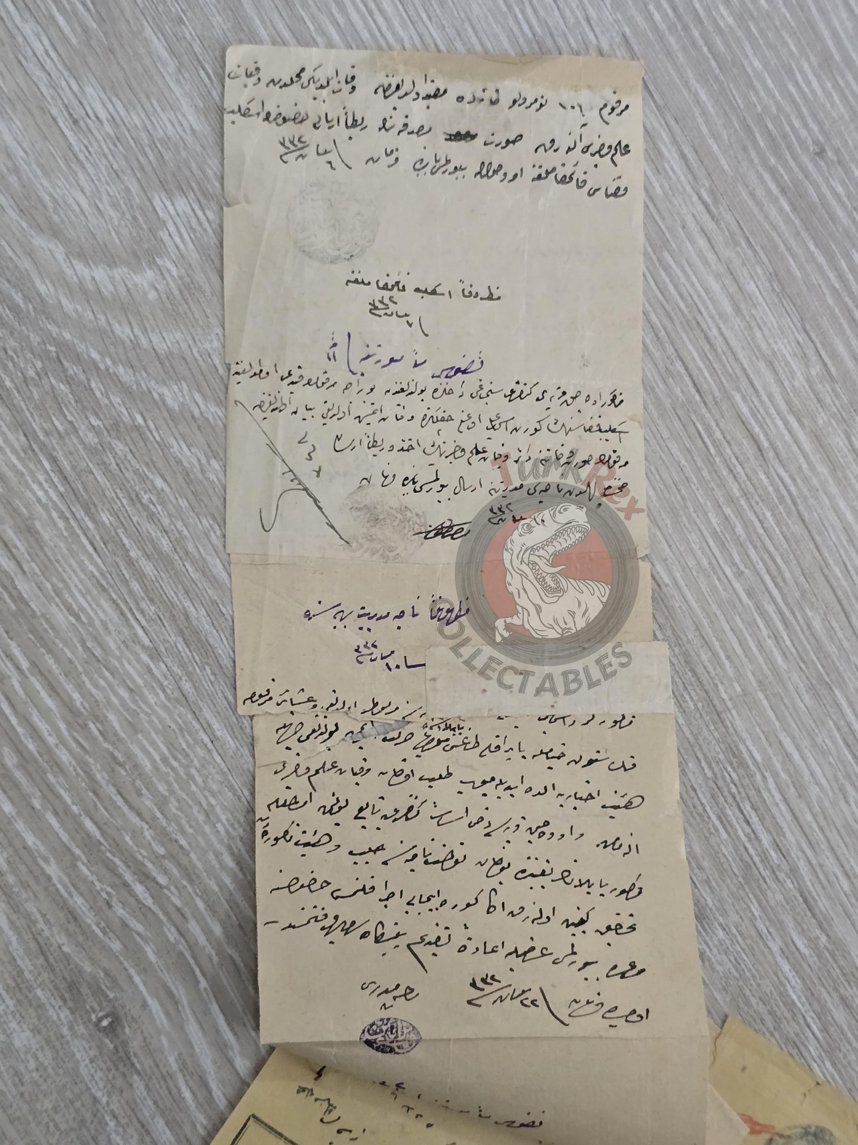 Ottoman 1916 Death and Incident Certificate Military Deserter WW1 Janissary Çankırı Army Kurdish