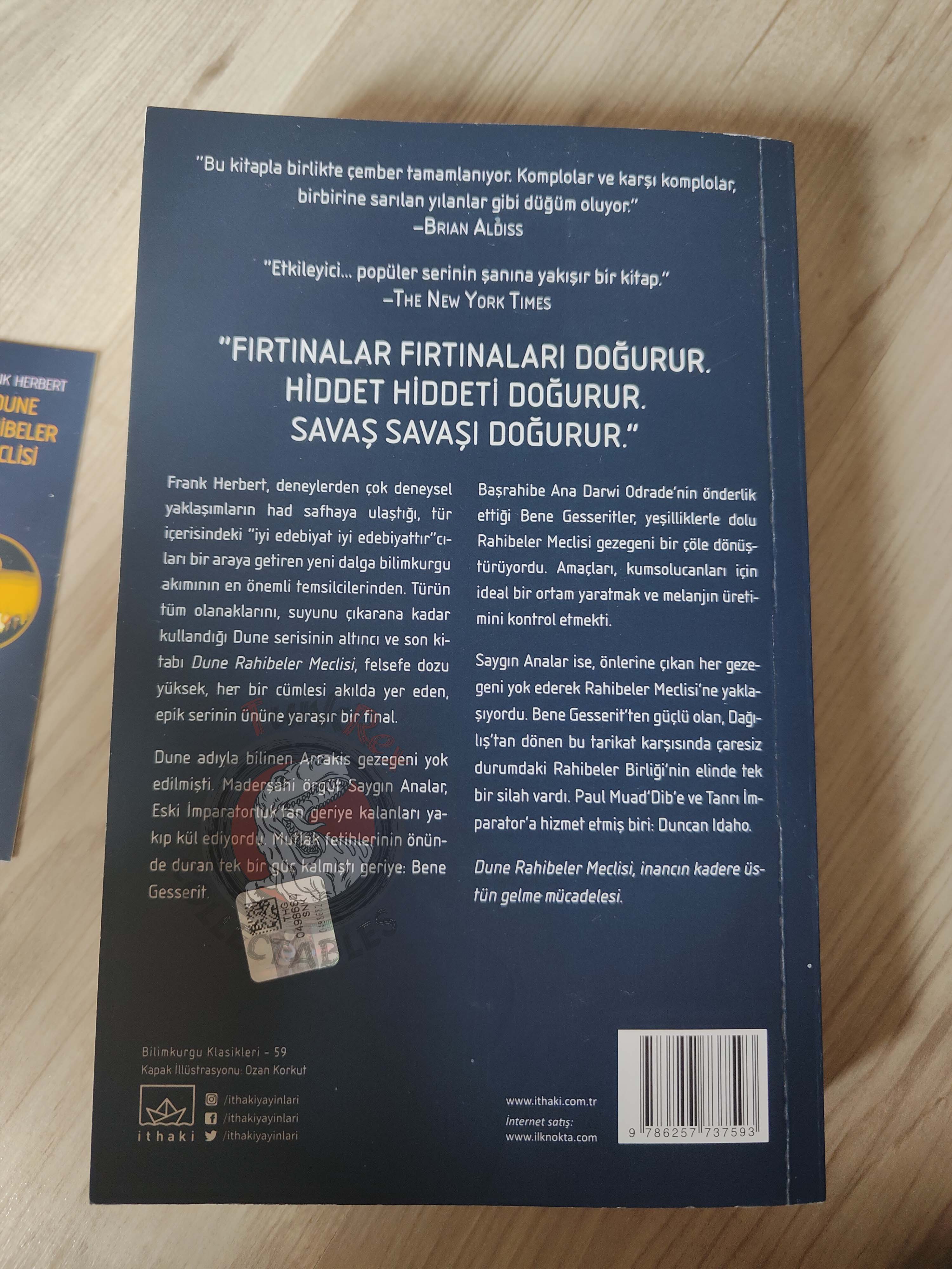 Frank Herbert – Chapterhouse: Dune Turkish Book Turkey Dune Series