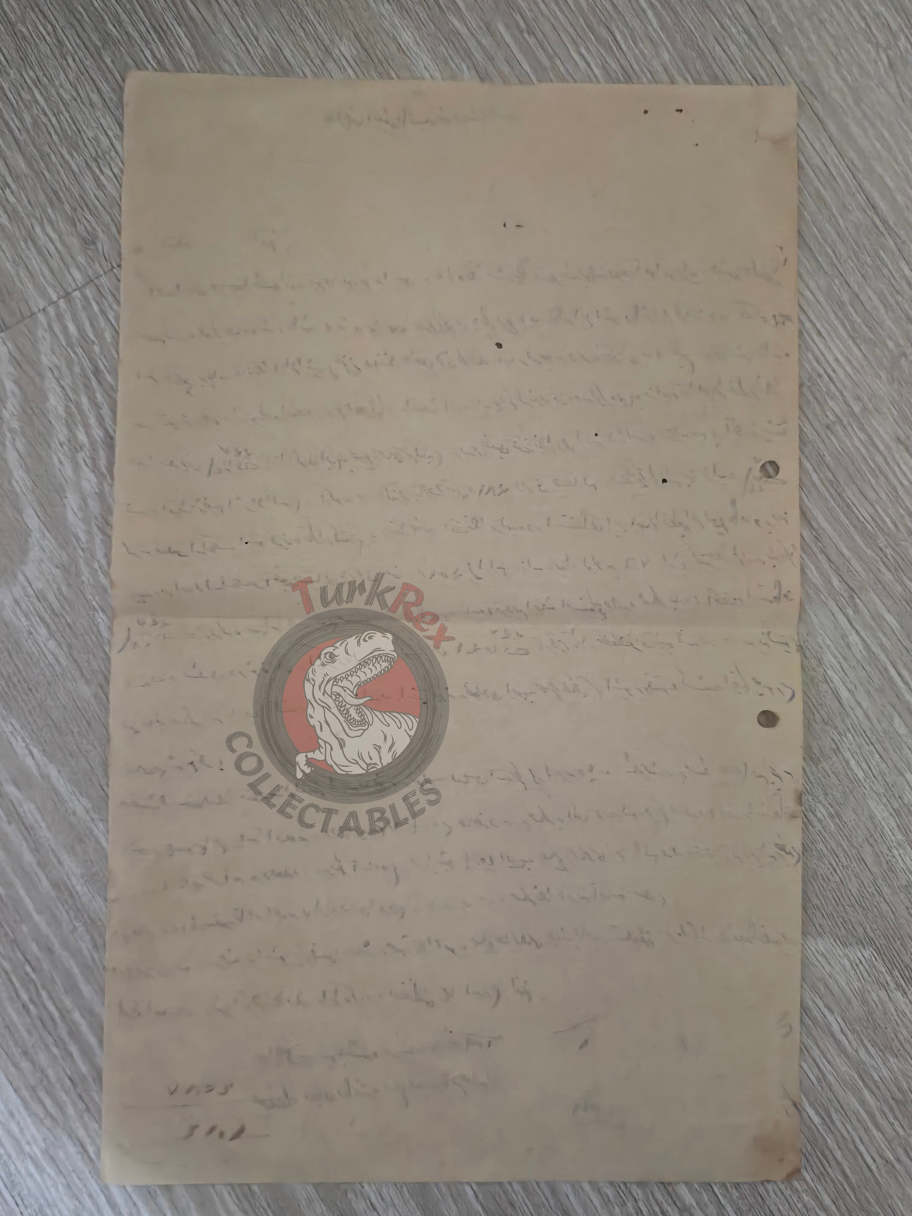 Ottoman Petition 1921 Concerning a Judicial Auction in Istanbul Greek Citizen