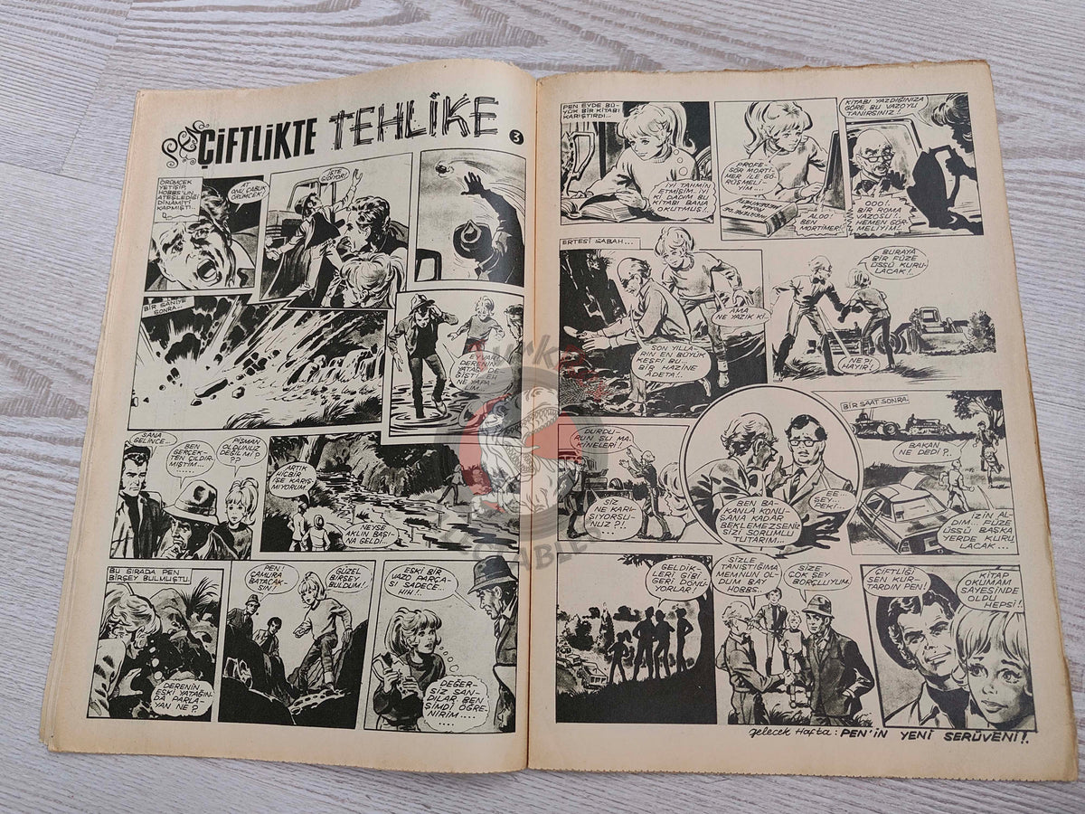 Doğan Kardeş 1969 Magazine #15 Turkish Comic Turkey Zero X, Captain Scarlet, Tarzan