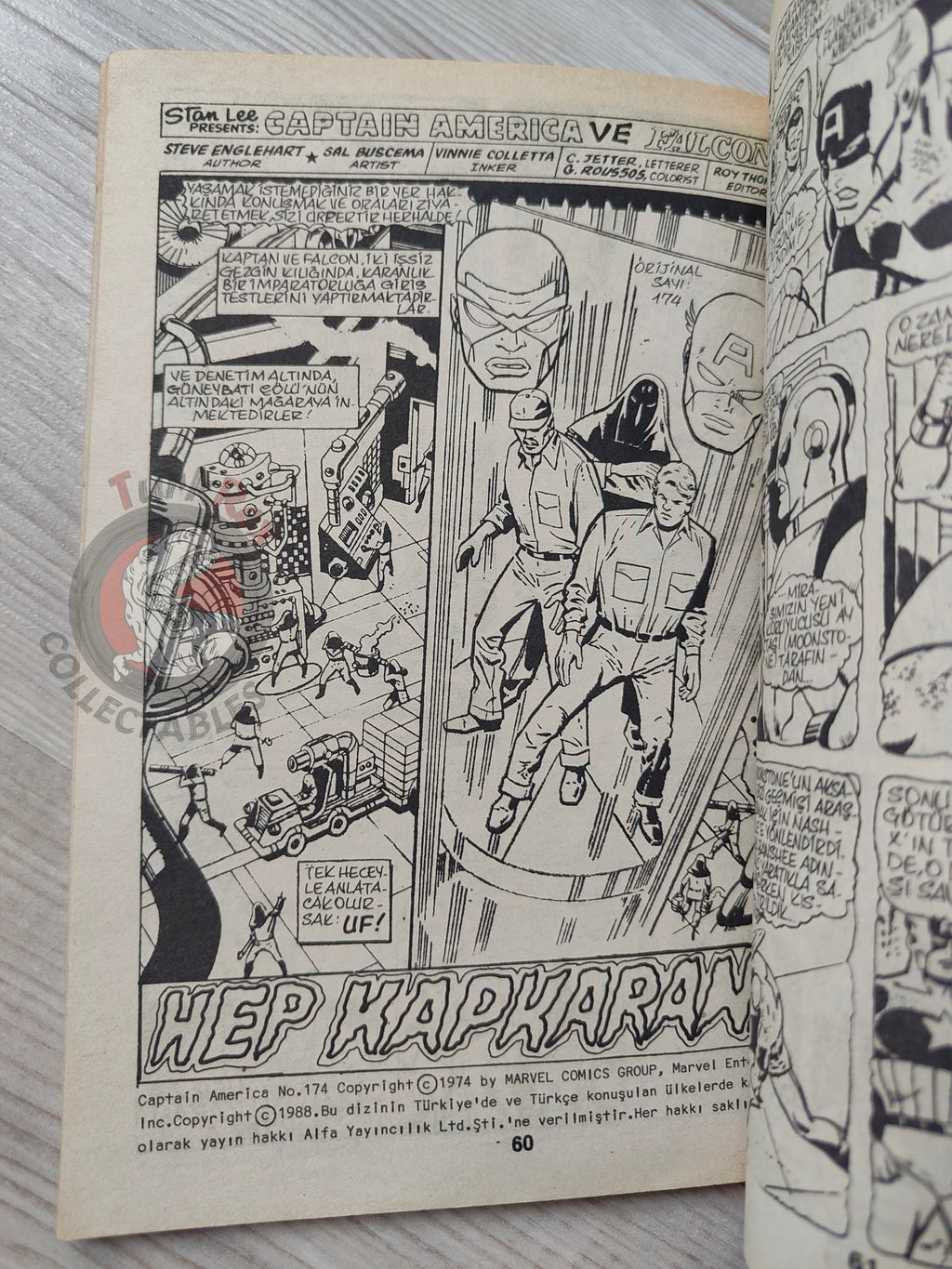 Captain America – Issue #5 1988 Turkish Comic Turkey #171 #172 #173 #174