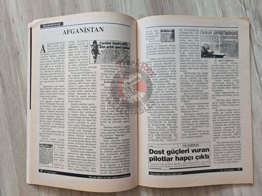 Yeni Nizam 2002 Saddam Hussein Iraq Turkish Magazine Turkey Middle East Islam George W. Bush
