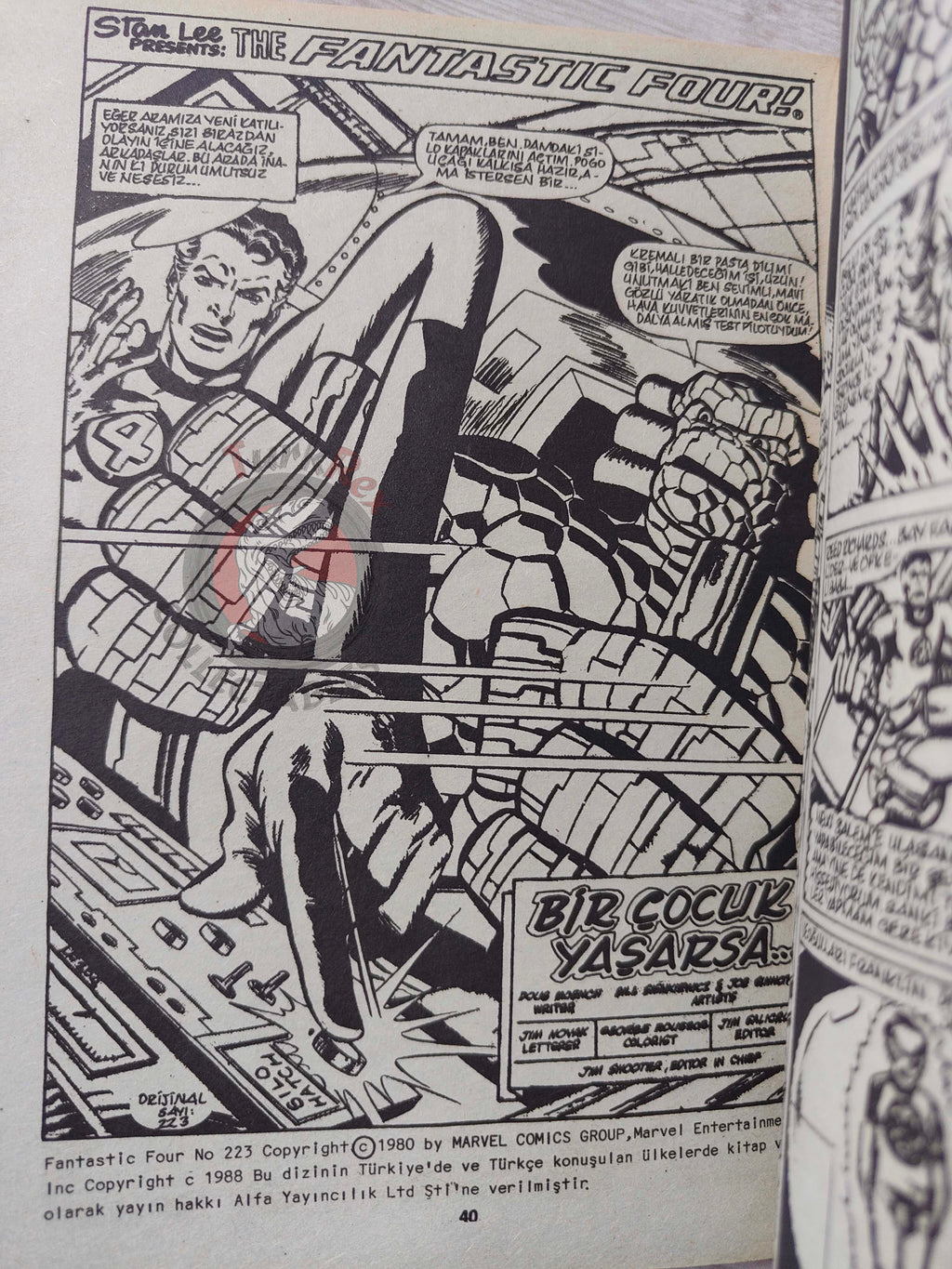 Fantastic Four #10 1988 Turkish Comic Turkey #221 #222 #223 #224