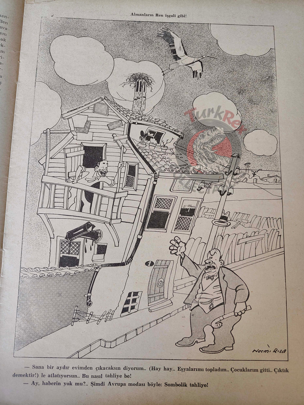 Akbaba 1936 Humor Magazine Turkish Turkey Germany War Hitler WW2 era Bayer Nivea