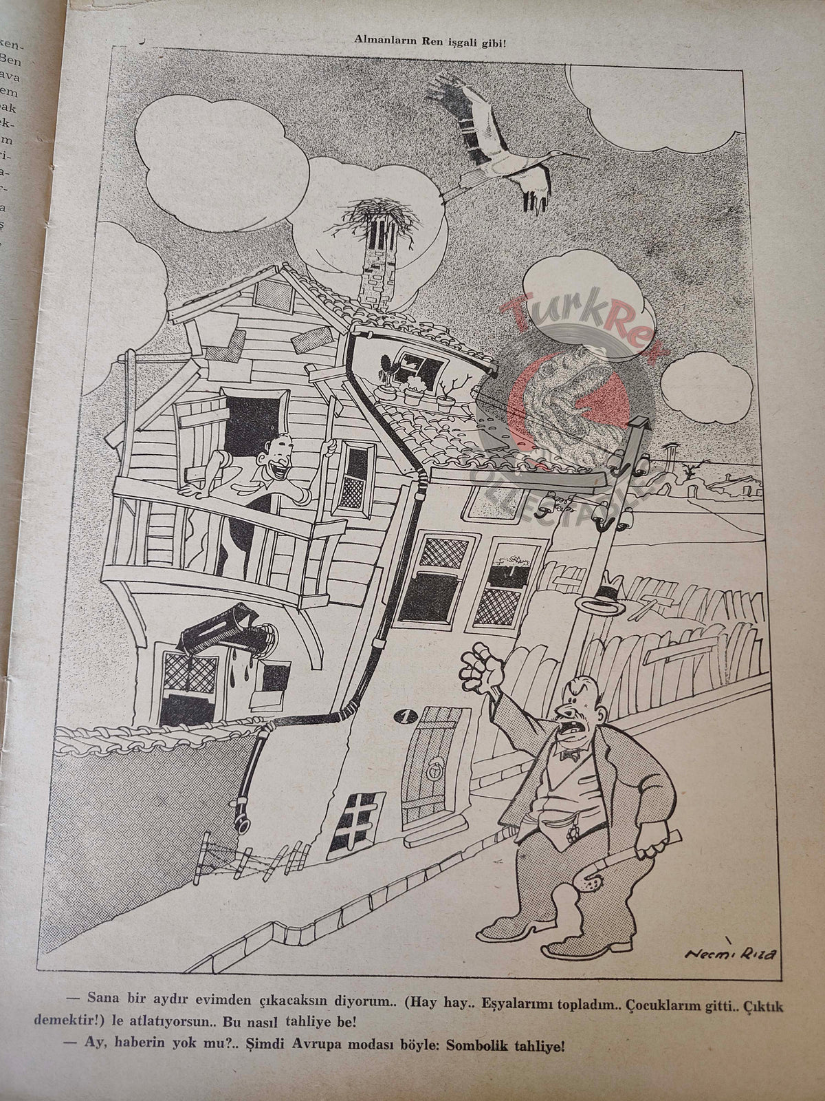 Akbaba 1936 Humor Magazine Turkish Turkey Germany War Hitler WW2 era Bayer Nivea