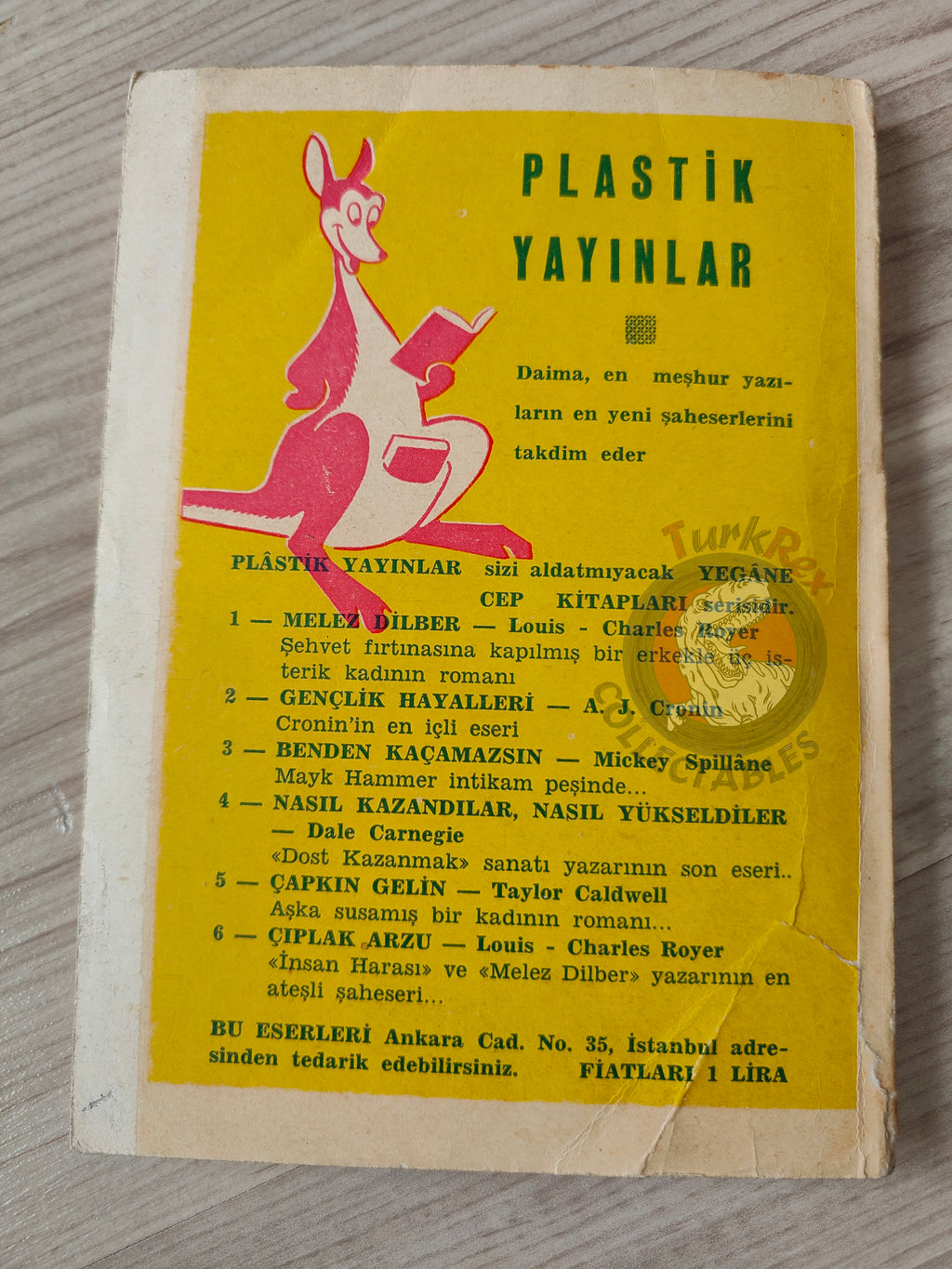 Peter Cheyney – Sinister Errand 1954 1st Turkish Book Turkey