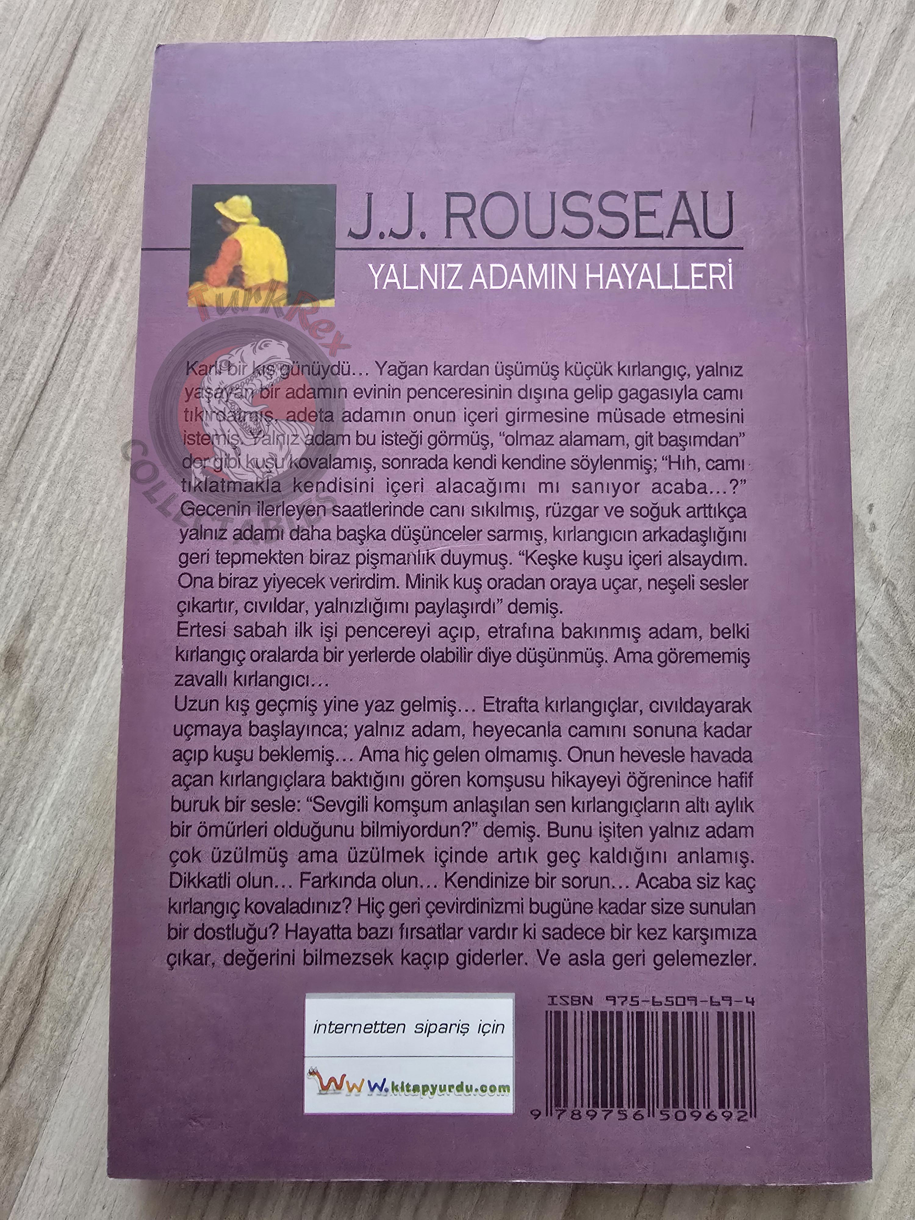 Jean-Jacques Rousseau – Reveries of a Solitary Walker 2007 Turkish Book Turkey 2