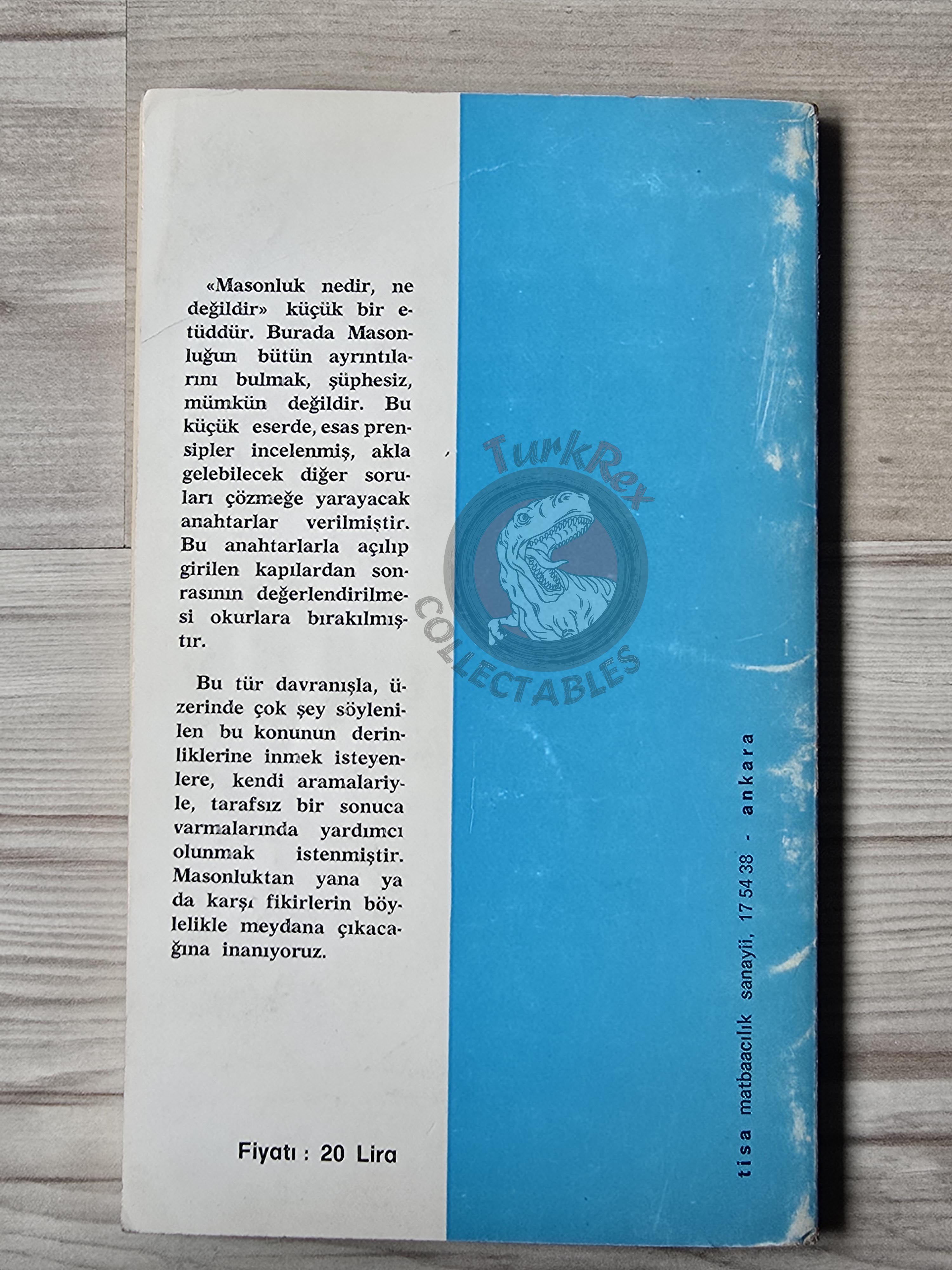 Turkish Freemasonry What Freemasonry Is and Is Not 1976 Book Masonic Masons of Turkey