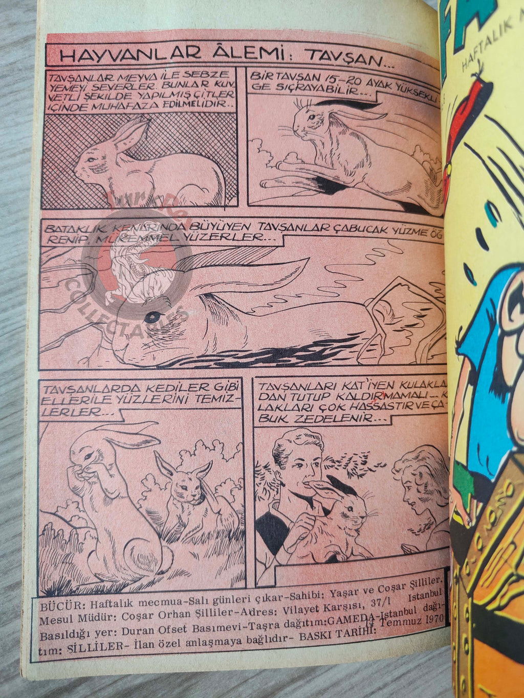 Le Vieux Nick et Barbe-Noire - L'île de la main ouverte 1970 Turkish Comic Turkey
