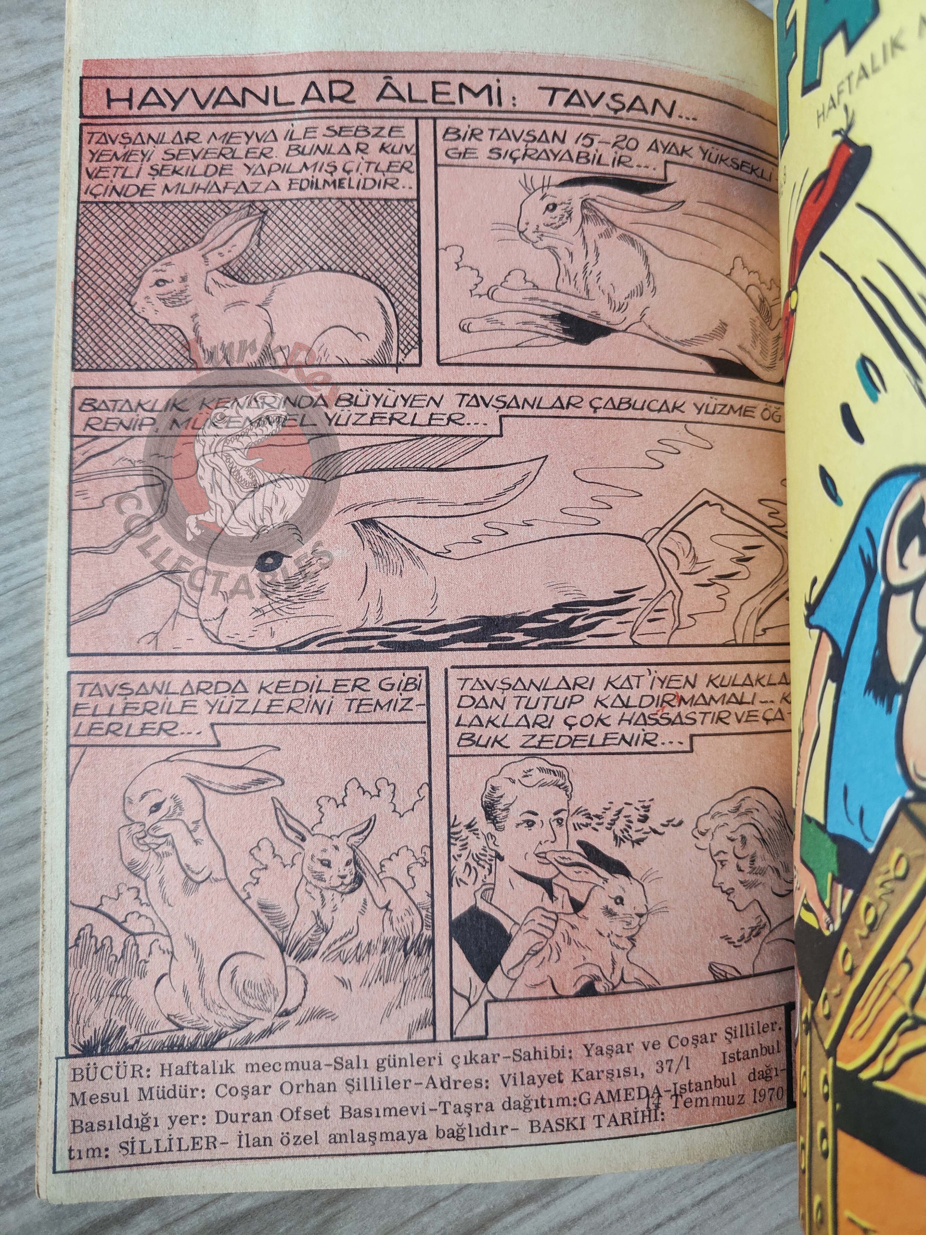 Le Vieux Nick et Barbe-Noire - L'île de la main ouverte 1970 Turkish Comic Turkey