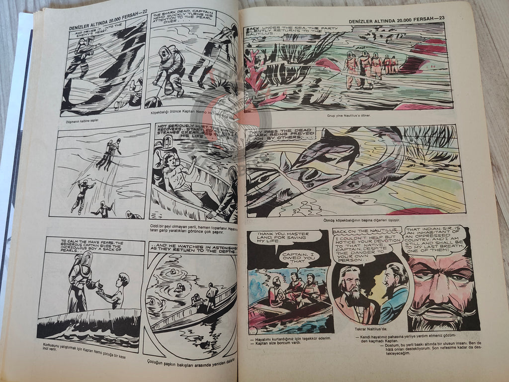 20,000 Leagues Under the Sea – Jules Verne Turkish Comic Turkey Classics Illustrated