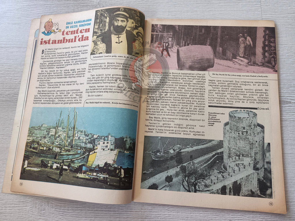 Tintin and the Mystery of the Golden Fleece 1983 Complete in Istanbul Turkish Edition Comic Turkey