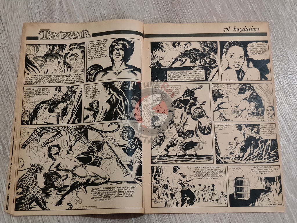 Doğan Kardeş 1971 Magazine #9 Turkish Comic Turkey Suske en Wiske Pantera Negra Tarzan