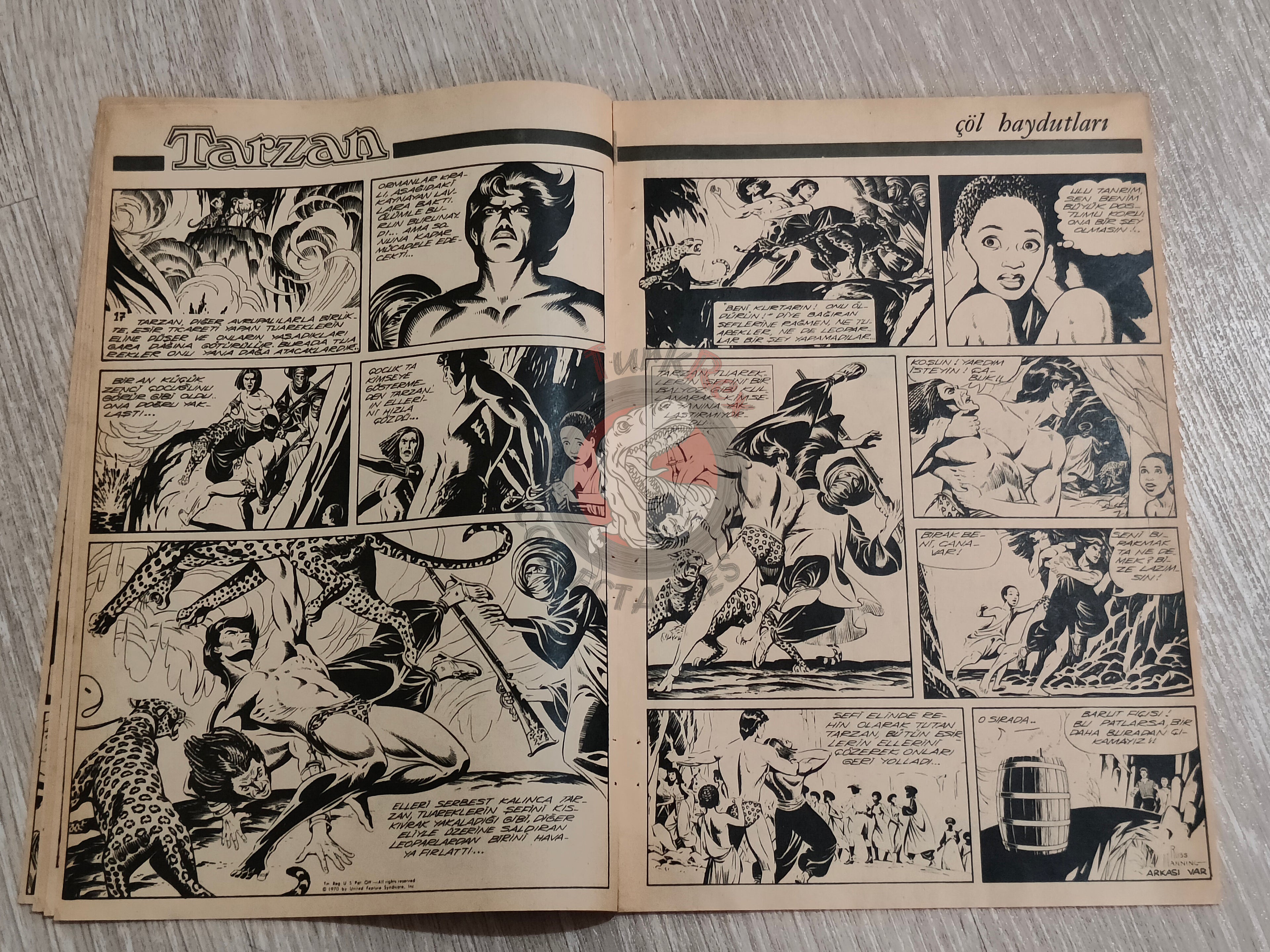Doğan Kardeş 1971 Magazine #9 Turkish Comic Turkey Suske en Wiske Pantera Negra Tarzan