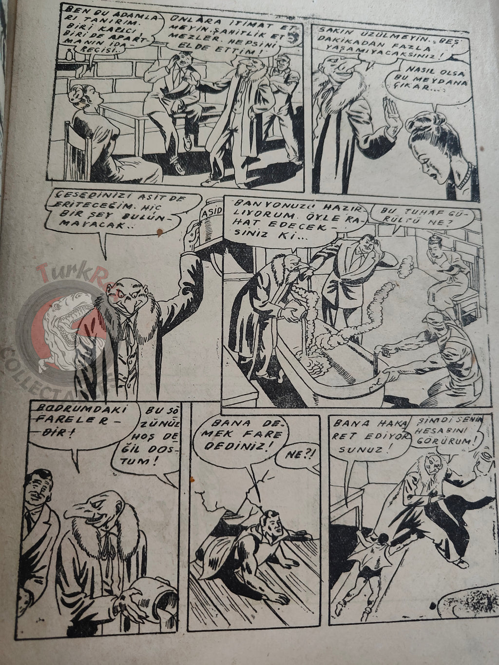 1001 Özel #6 1950 Mandrake the Magician Turkish Comic Mag Turkey