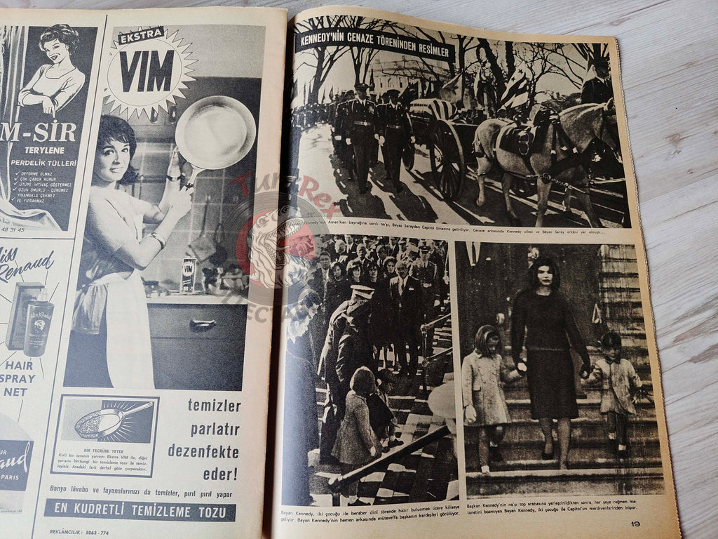 Hayat 1963 John F. Kennedy Assassination Turkish Mag Turkey Jacqueline Kennedy