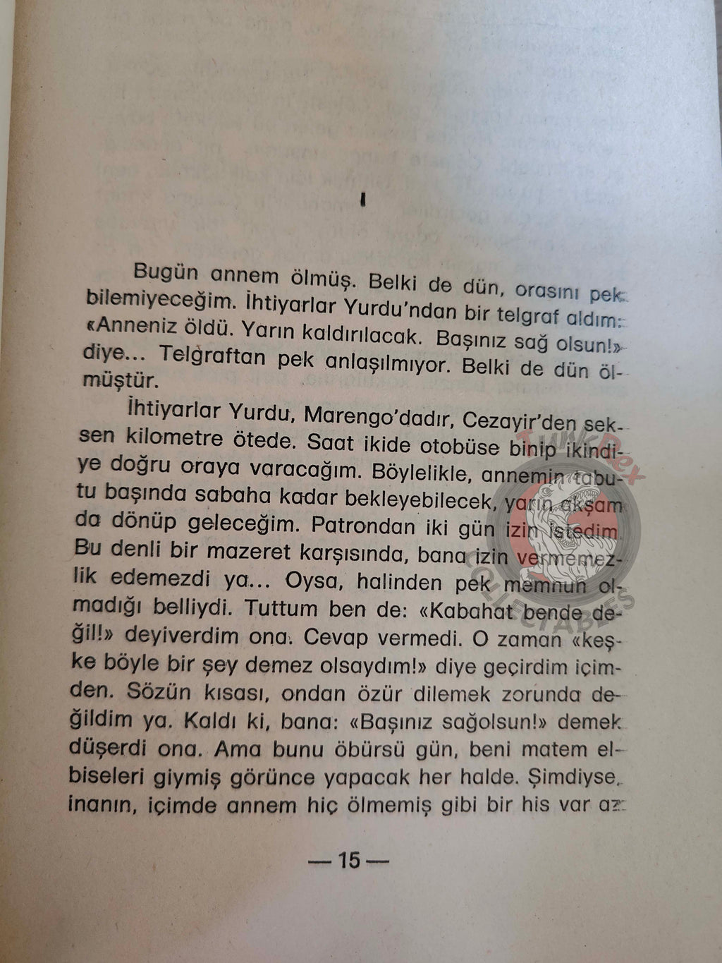 Albert Camus – The Stranger / Outsider 1977 HC/DJ Turkish Book Turkey