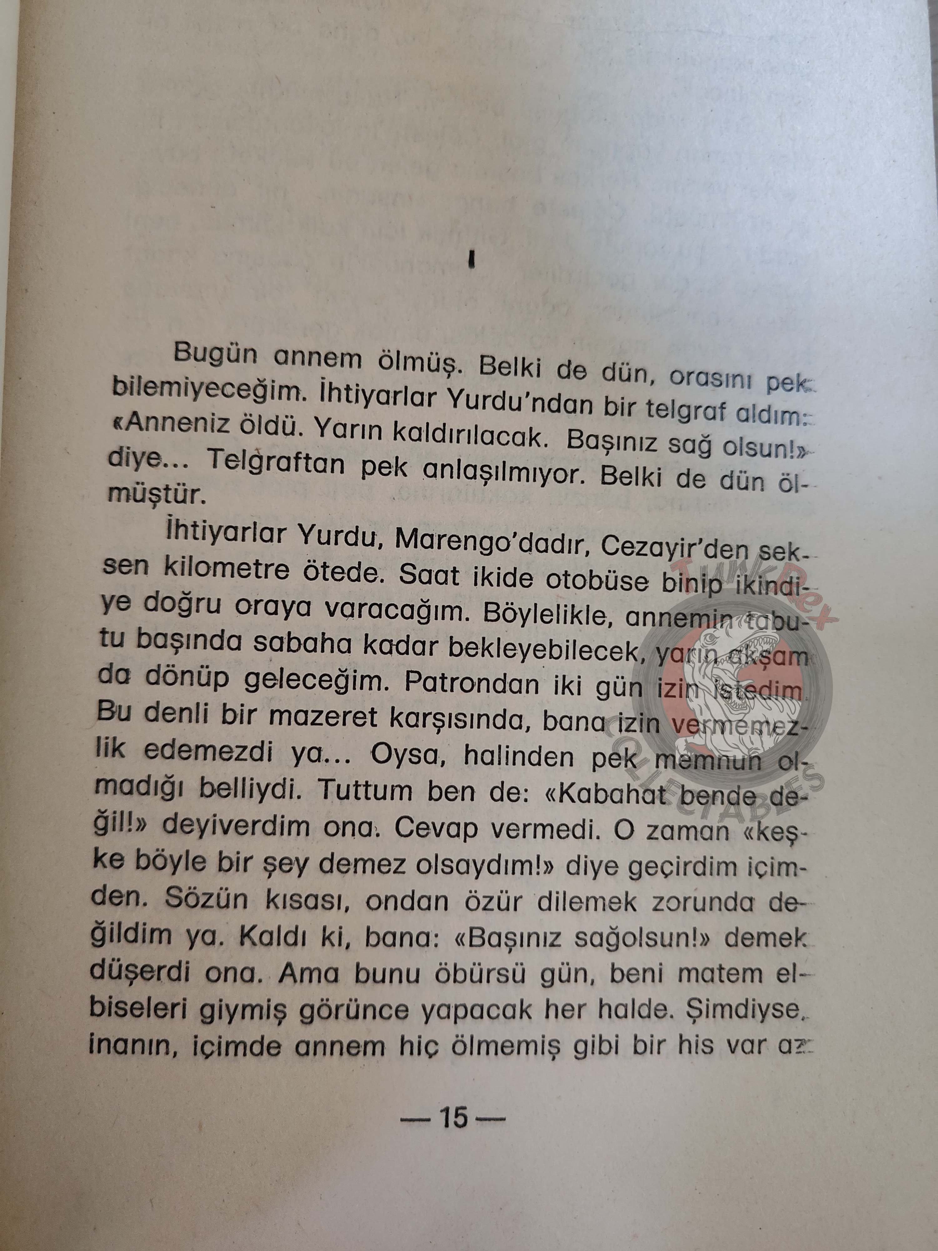 Albert Camus – The Stranger / Outsider 1977 HC/DJ Turkish Book Turkey