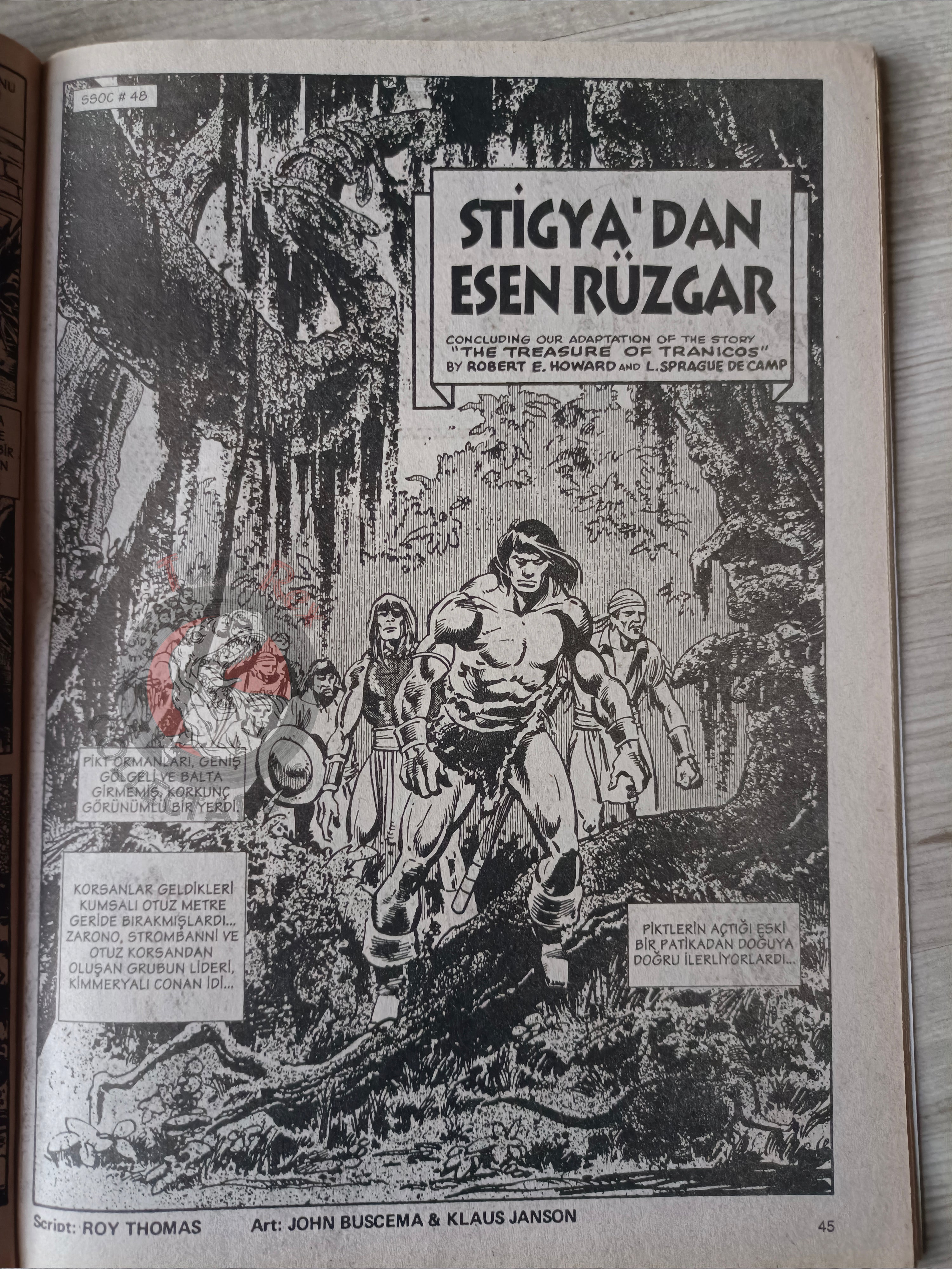 Kral Conan #4 The Savage Sword of #47 #48 Turkish Comic Turkey