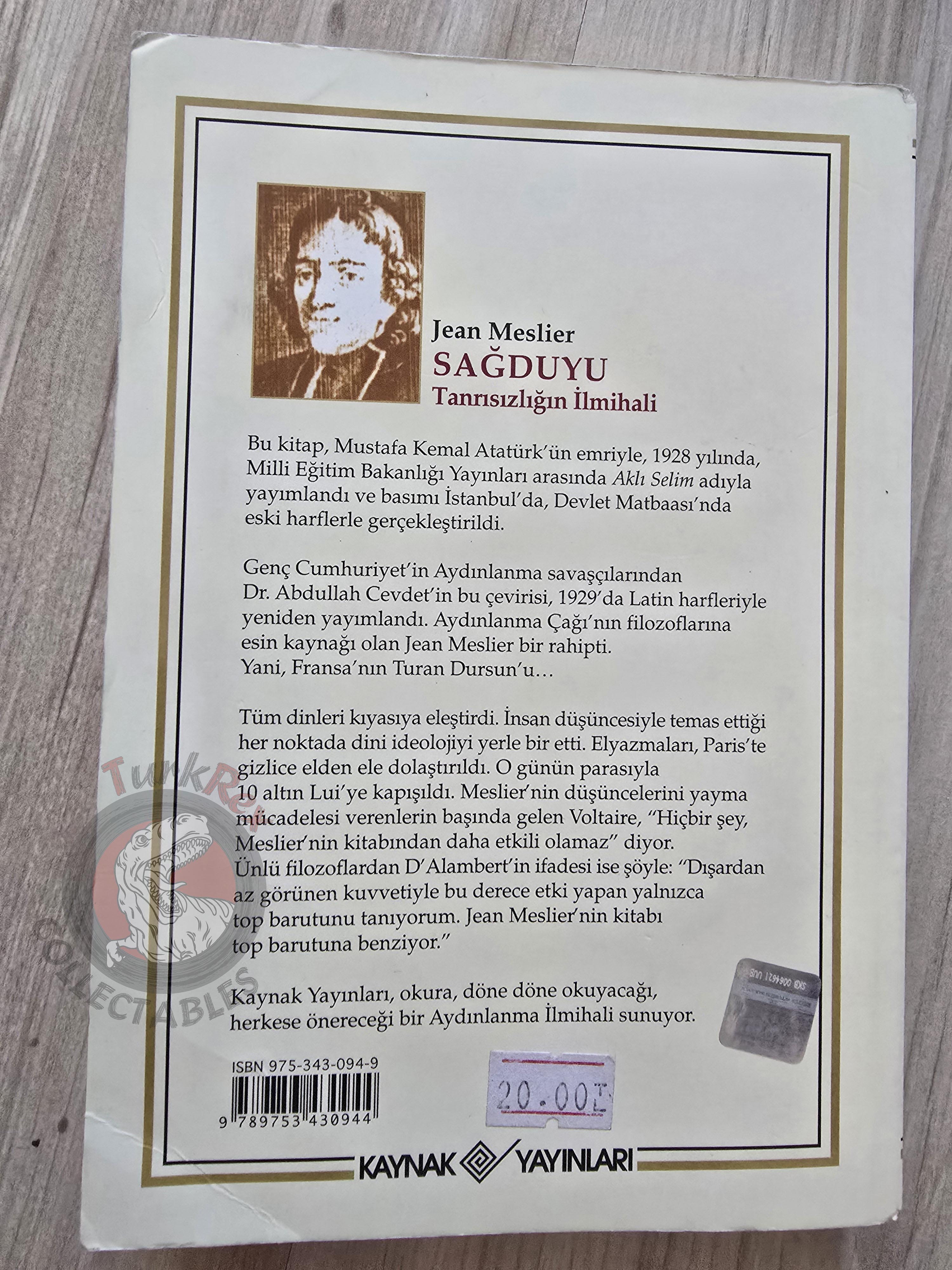 Jean Meslier – Superstition in All Ages 2005 Turkish Book Turkey