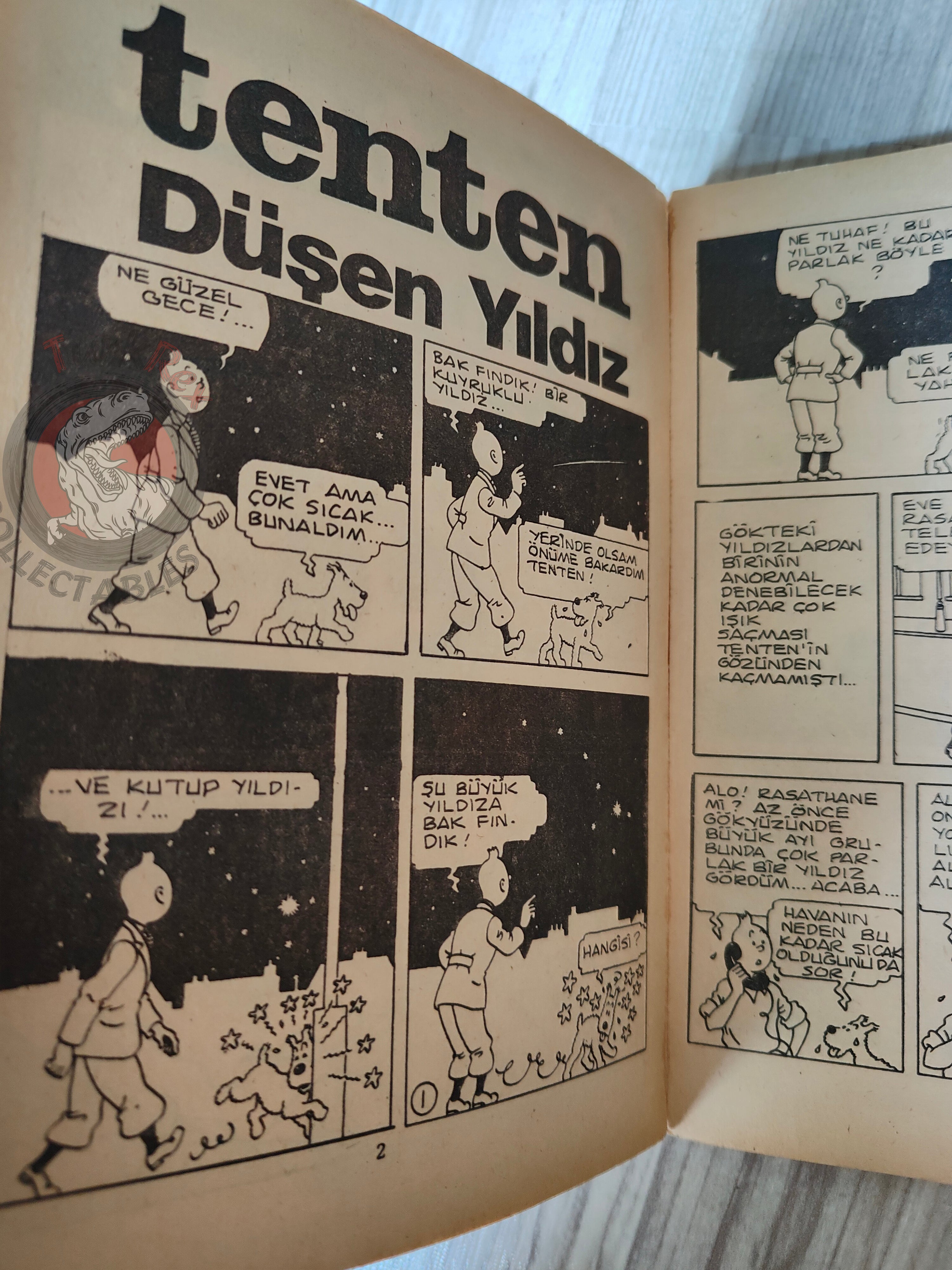 Tintin – The Shooting Star early 1980s Turkish Edition Comic Turkey 1
