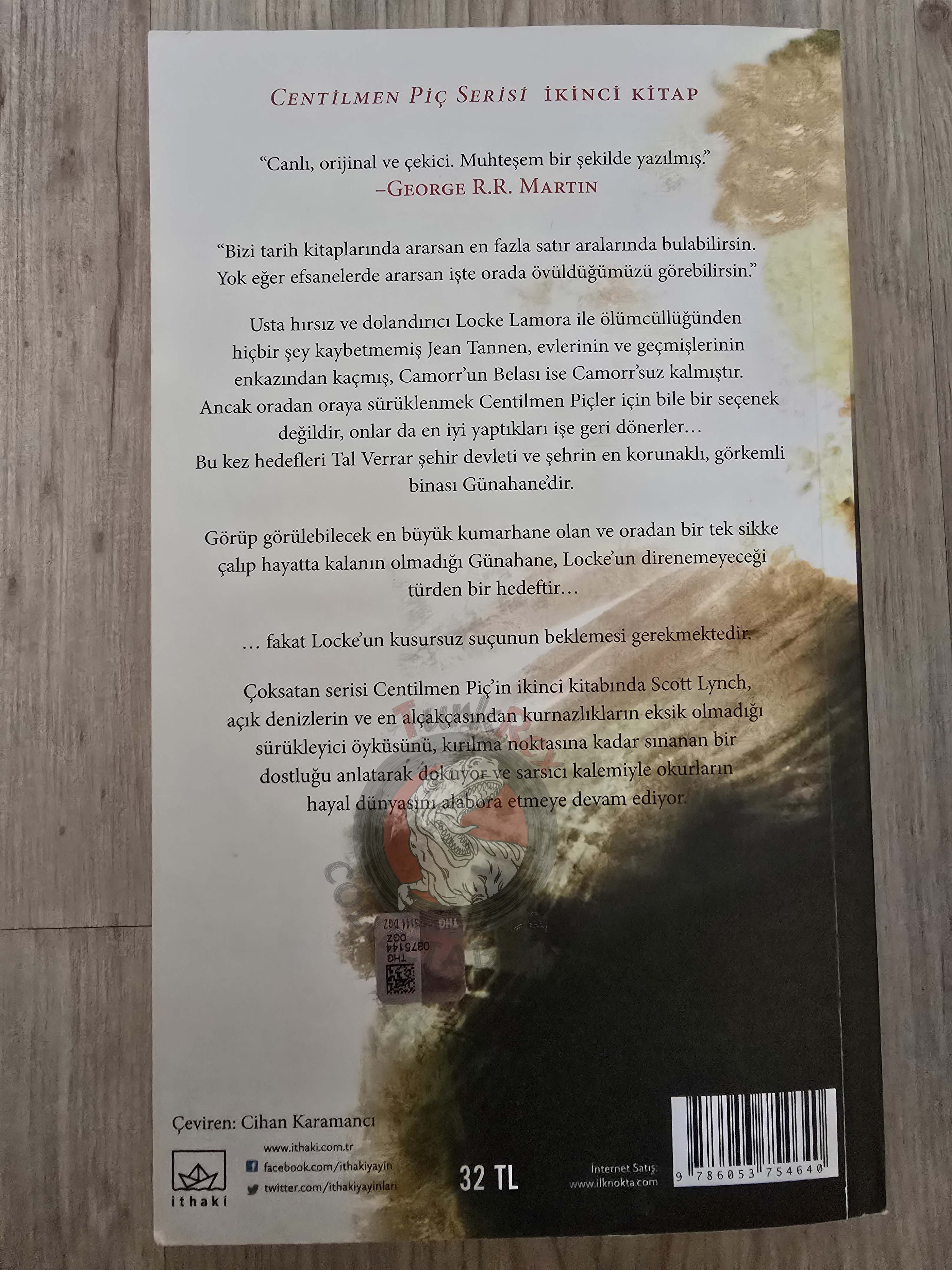Scott Lynch – Red Seas Under Red Skies 2015 1st Turkish Book Turkey Gentleman Bastard