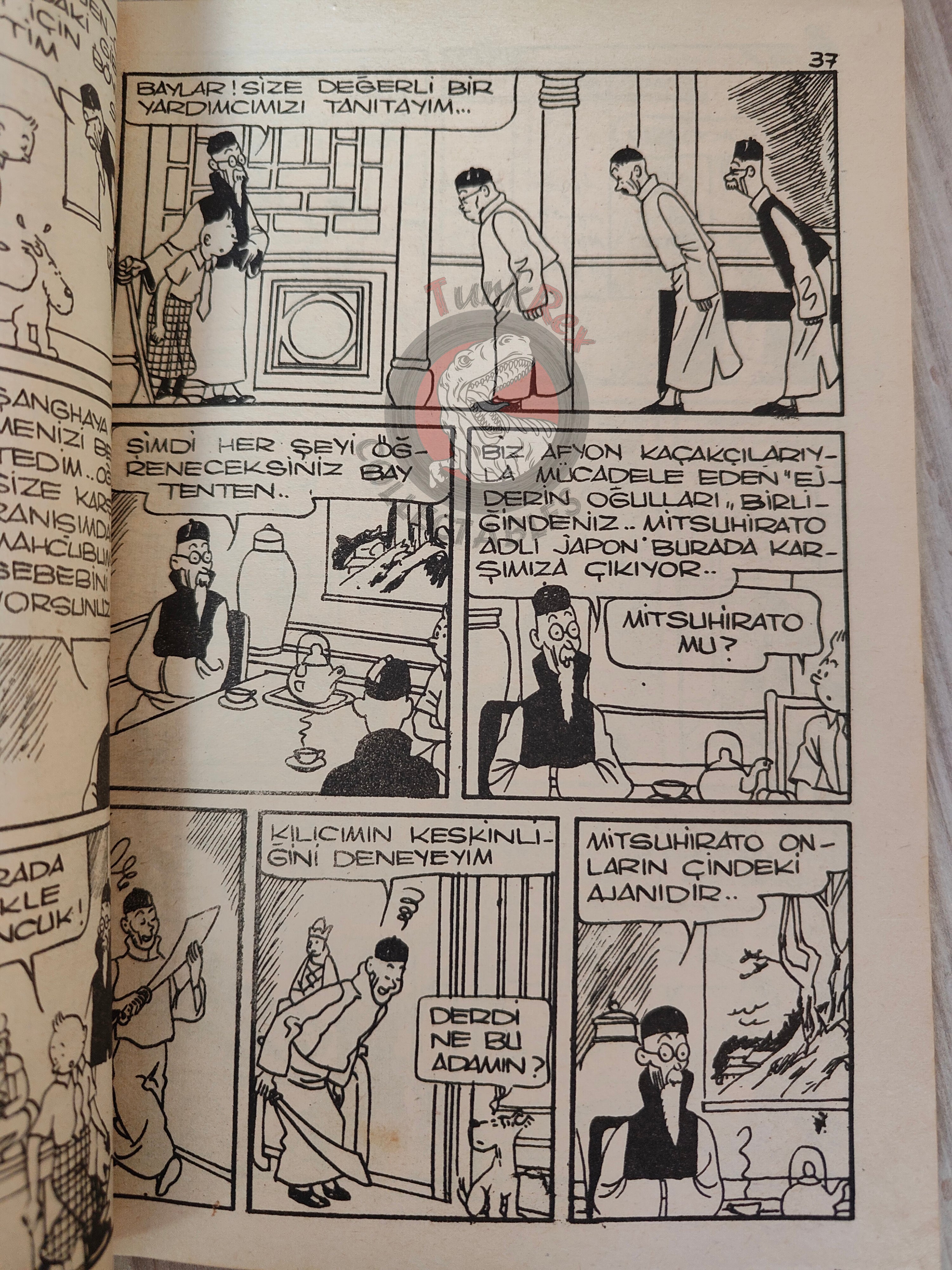 Tintin – The Blue Lotus 1965 Turkish Edition Comic Turkey