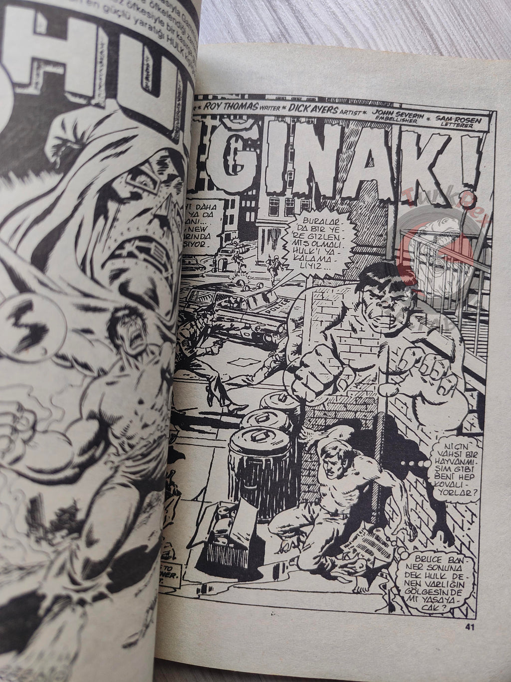 Hulk #3 1987 Turkish Comic Turkey cover #23