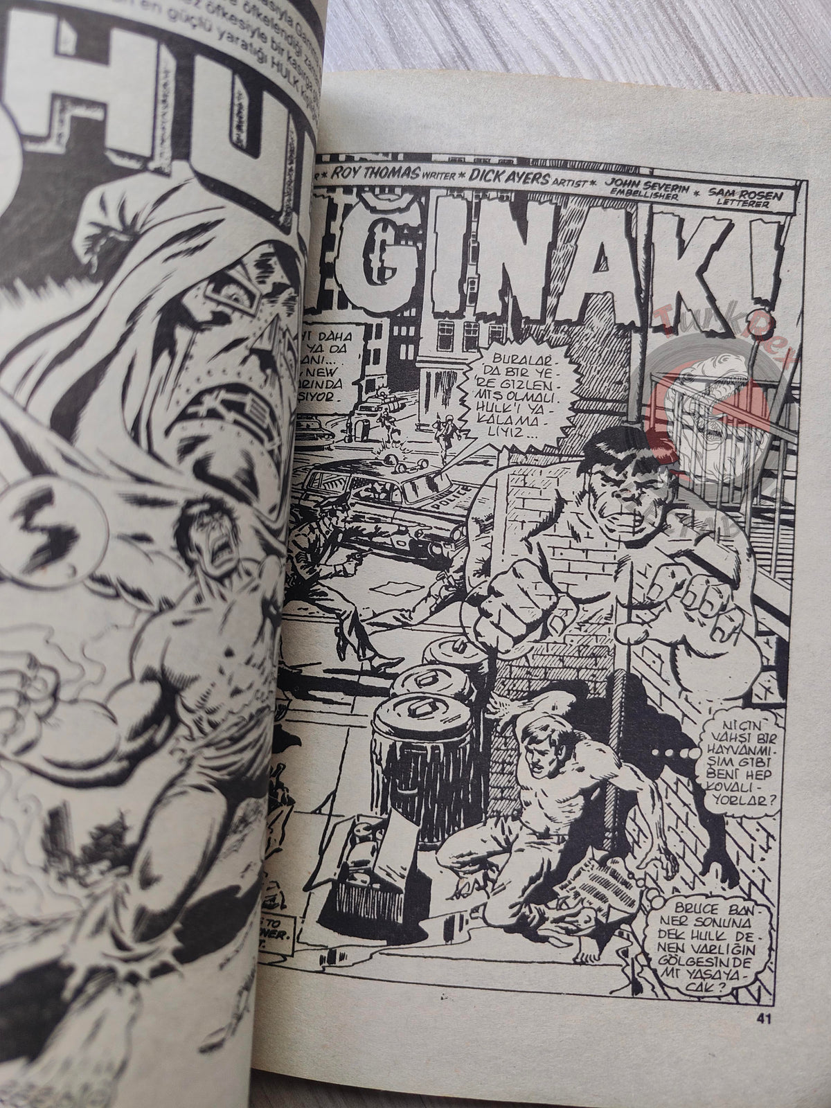 Hulk #3 1987 Turkish Comic Turkey cover #23