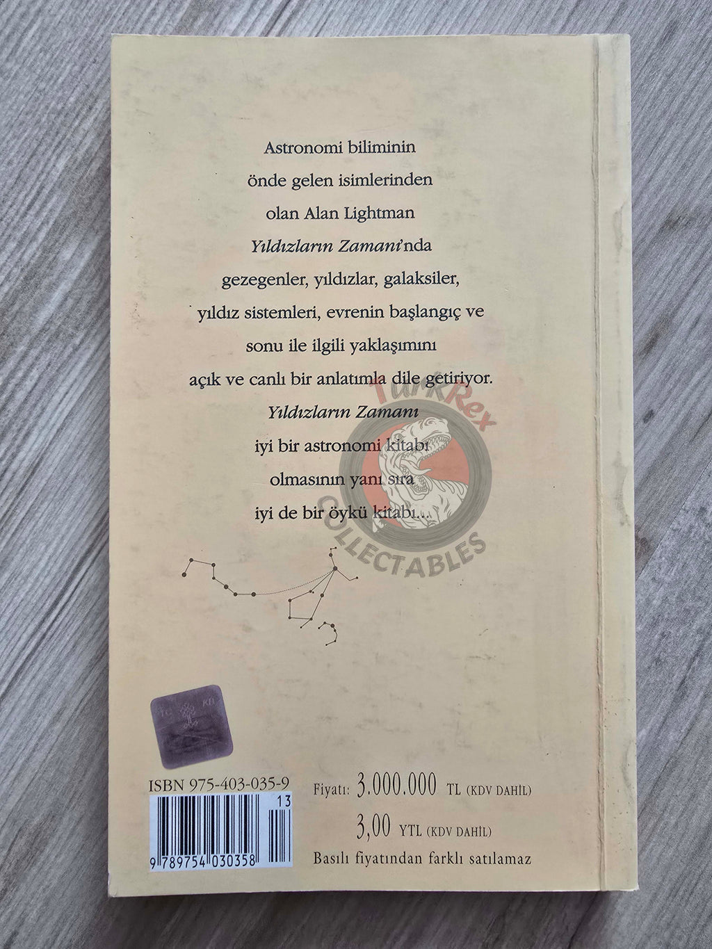Alan Lightman – Time For The Stars 2004 Turkish Book Turkey
