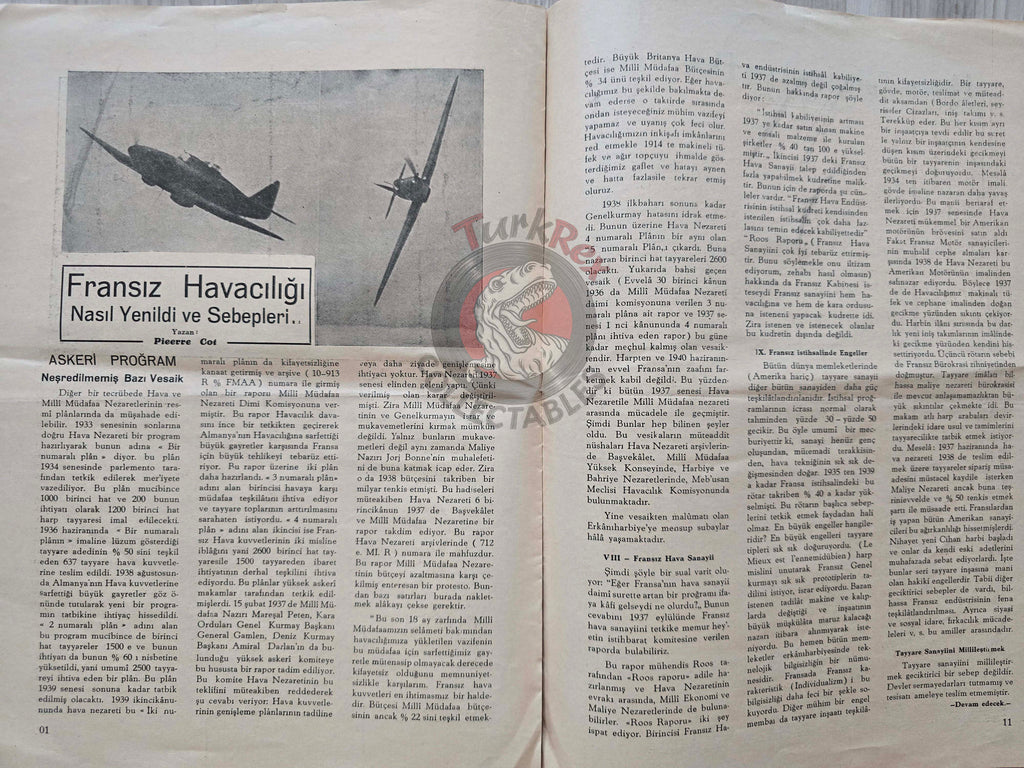 Aviation 1942 Spitfire Dornier Do 215 Turkish Magazine Turkey WW2 World War Two French Pierre Cot