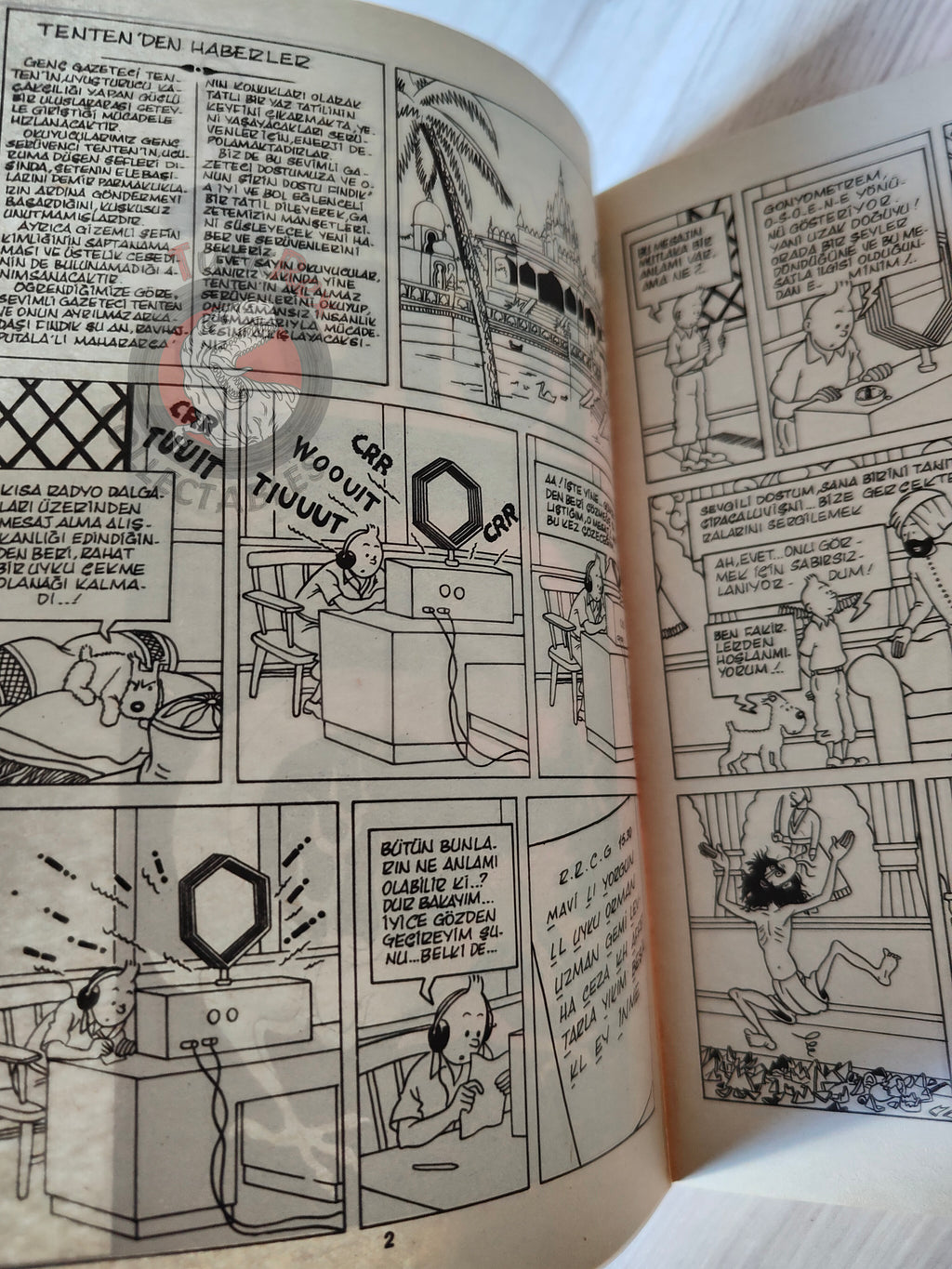 Tintin – The Blue Lotus mid 1980s Turkish Edition Comic Turkey 1