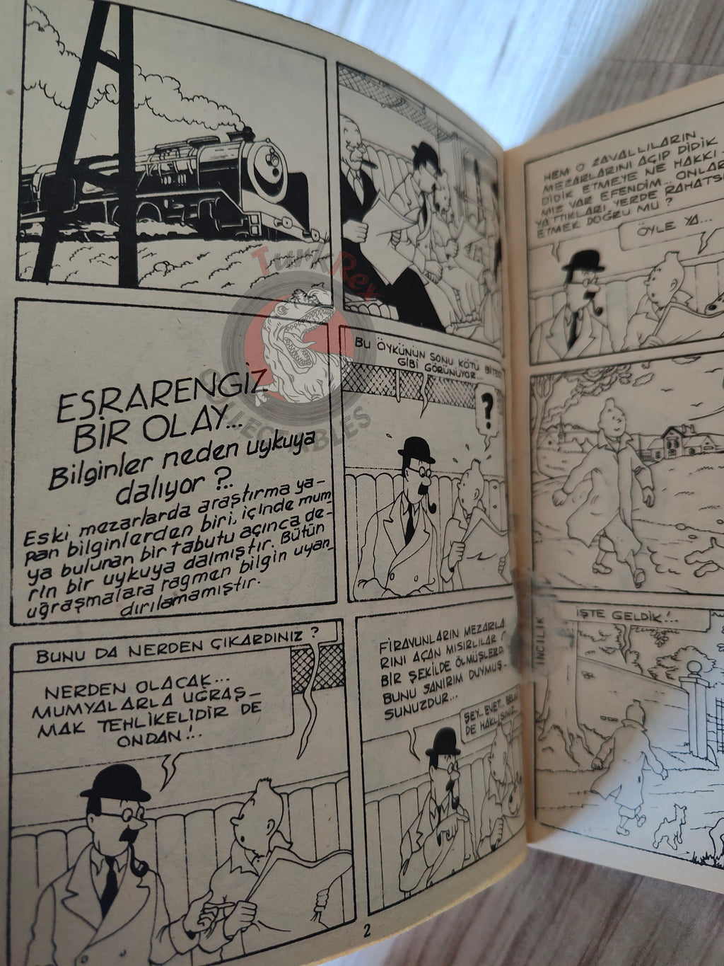 Tintin – The Seven Crystal Balls mid 1980s Turkish Edition Comic Turkey 2