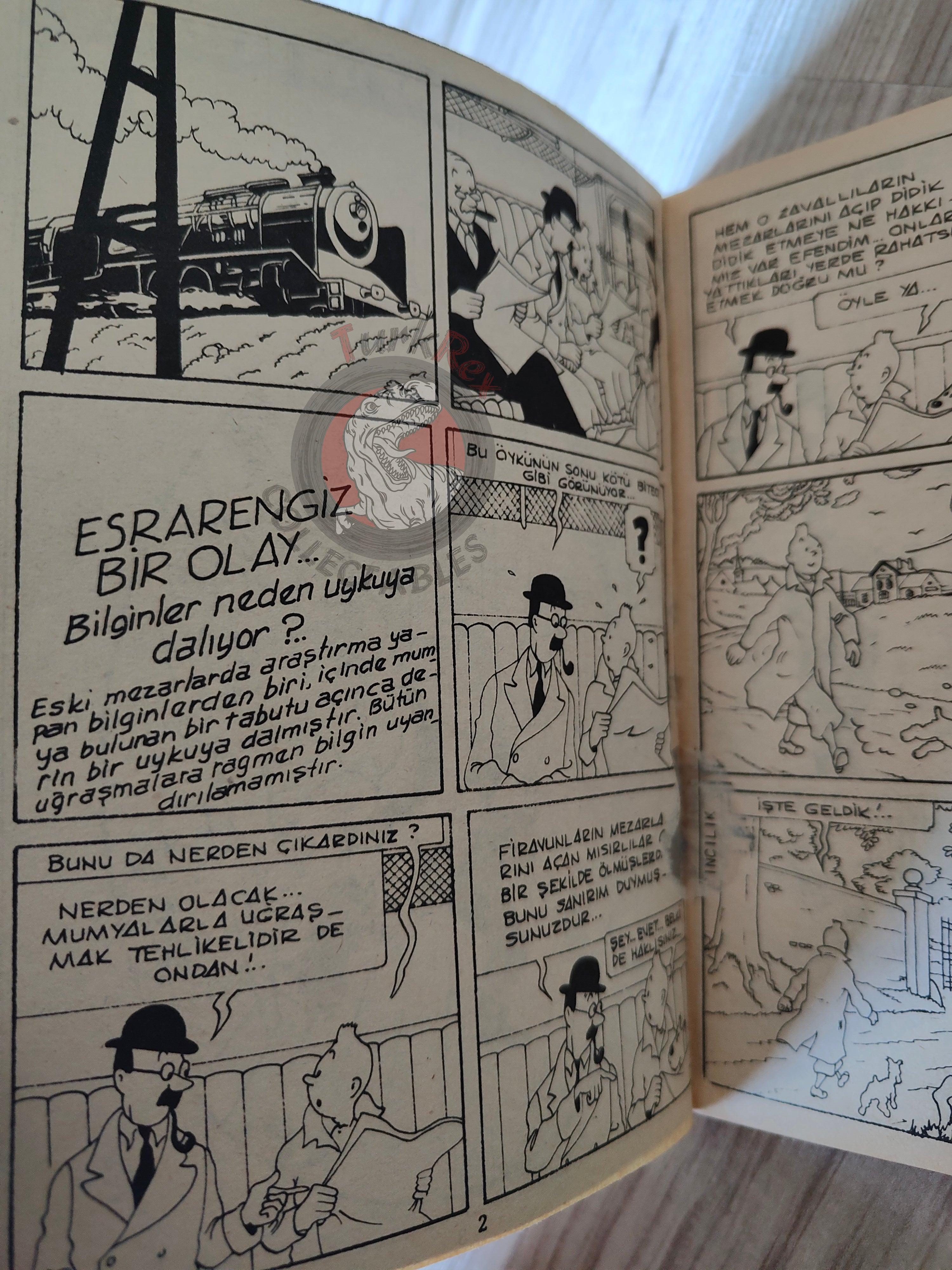 Tintin – The Seven Crystal Balls mid 1980s Turkish Edition Comic Turkey 2