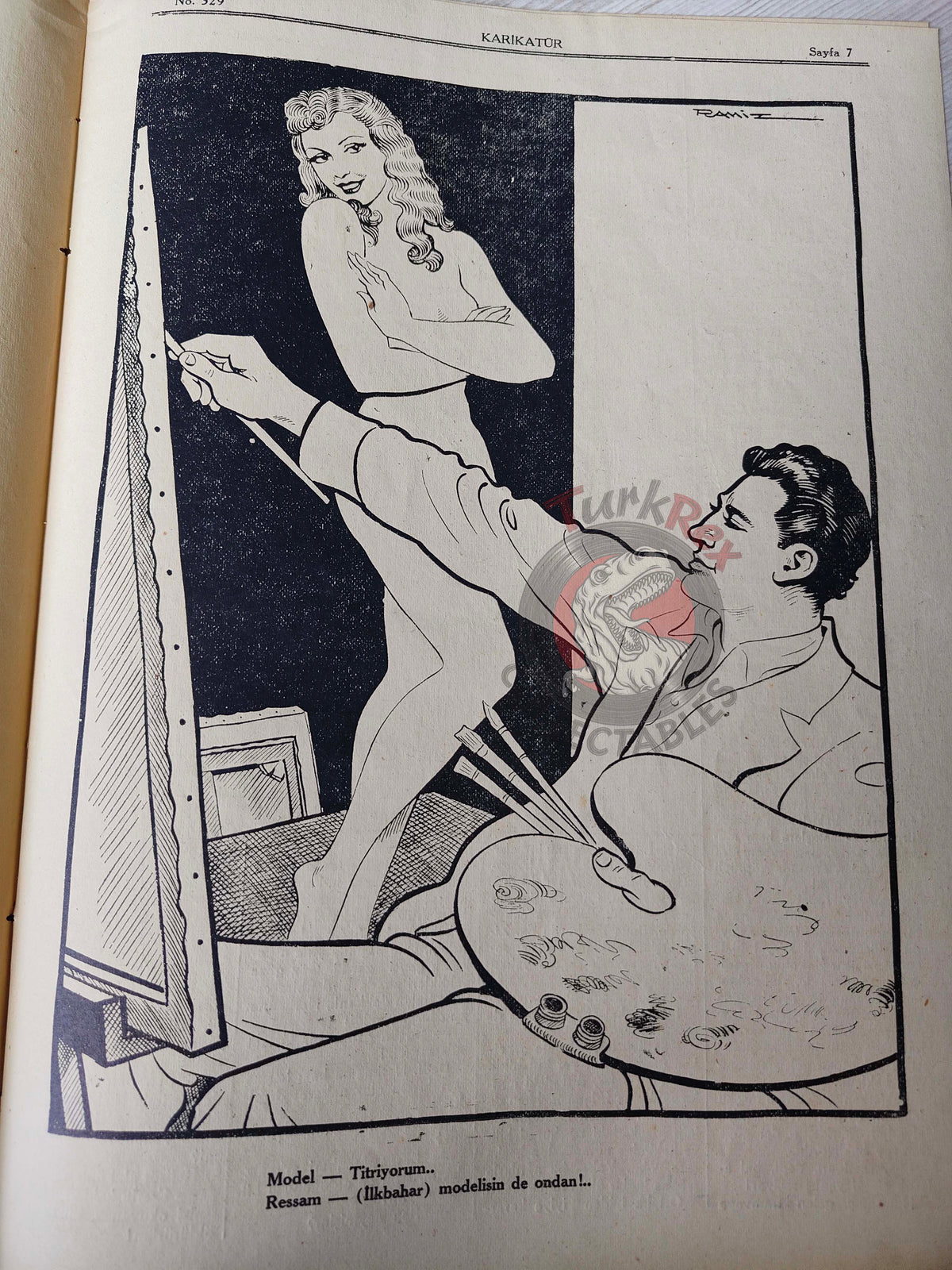 Karikatür 1942 Humor Magazine Turkish Turkey War Sir Stafford Cripps India WW2 era Japan USA