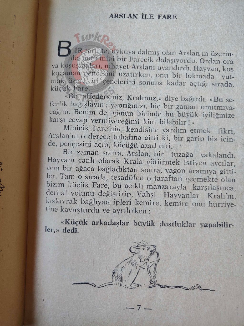 Jean de La Fontaine – Stories from Fables 1962 Turkish Book Turkey Illustrated The Lion