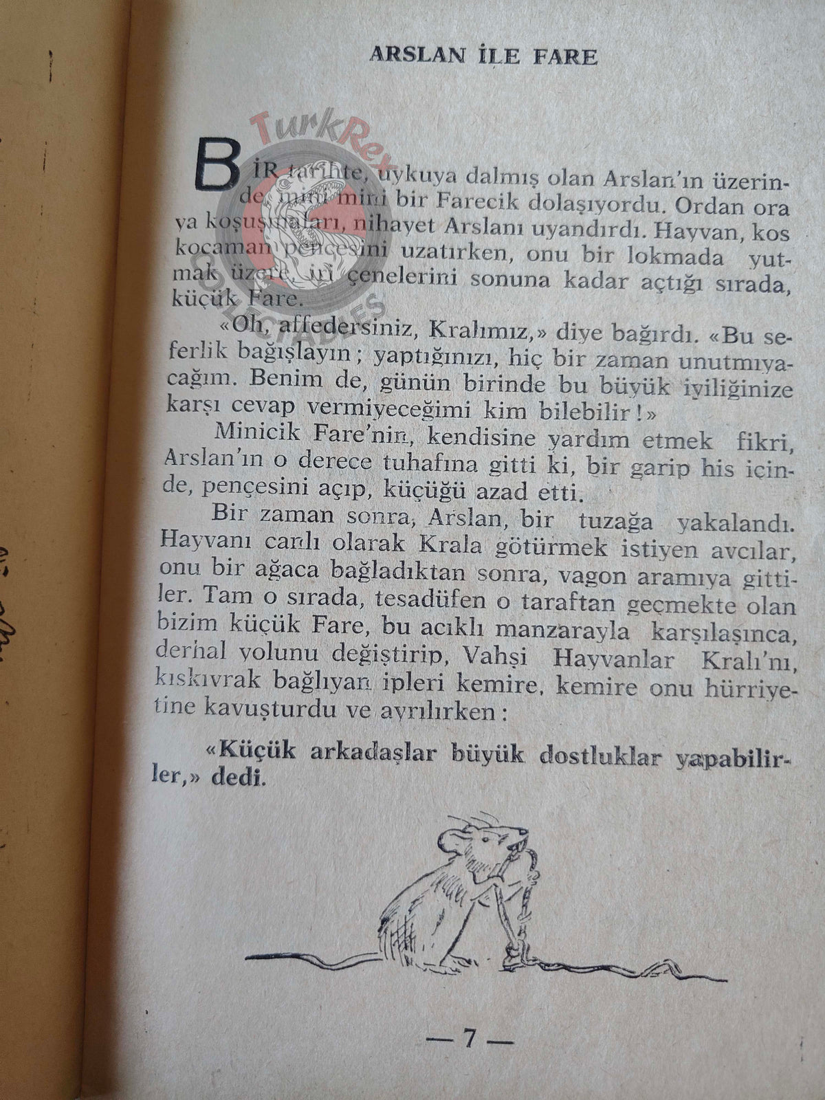 Jean de La Fontaine – Stories from Fables 1962 Turkish Book Turkey Illustrated The Lion