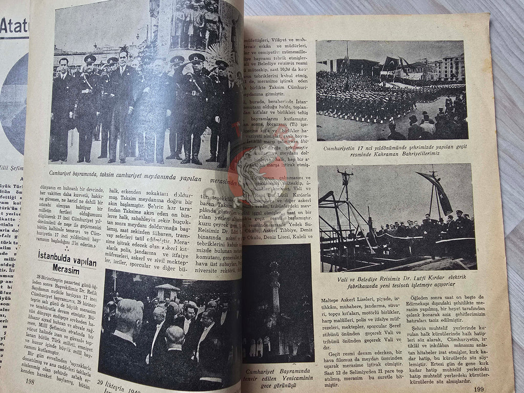 Second Anniversary of the Death of Mustafa Kemal Atatürk 1940 Turkish Mag Turkey