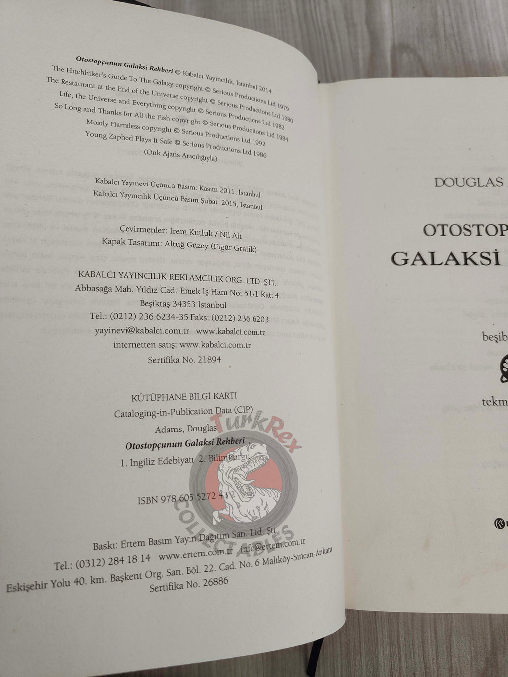 Douglas Adams – The Hitchhiker’s Guide to the Galaxy 2015 HC/DJ Turkish Book Turkey